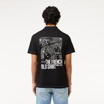 Erkek Regular Fit Baskılı Siyah Polo