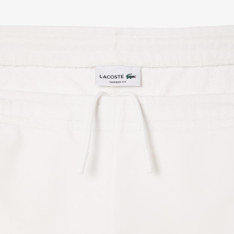 Erkek Tapered Fit Renk Bloklu Krem Eşofman Altı