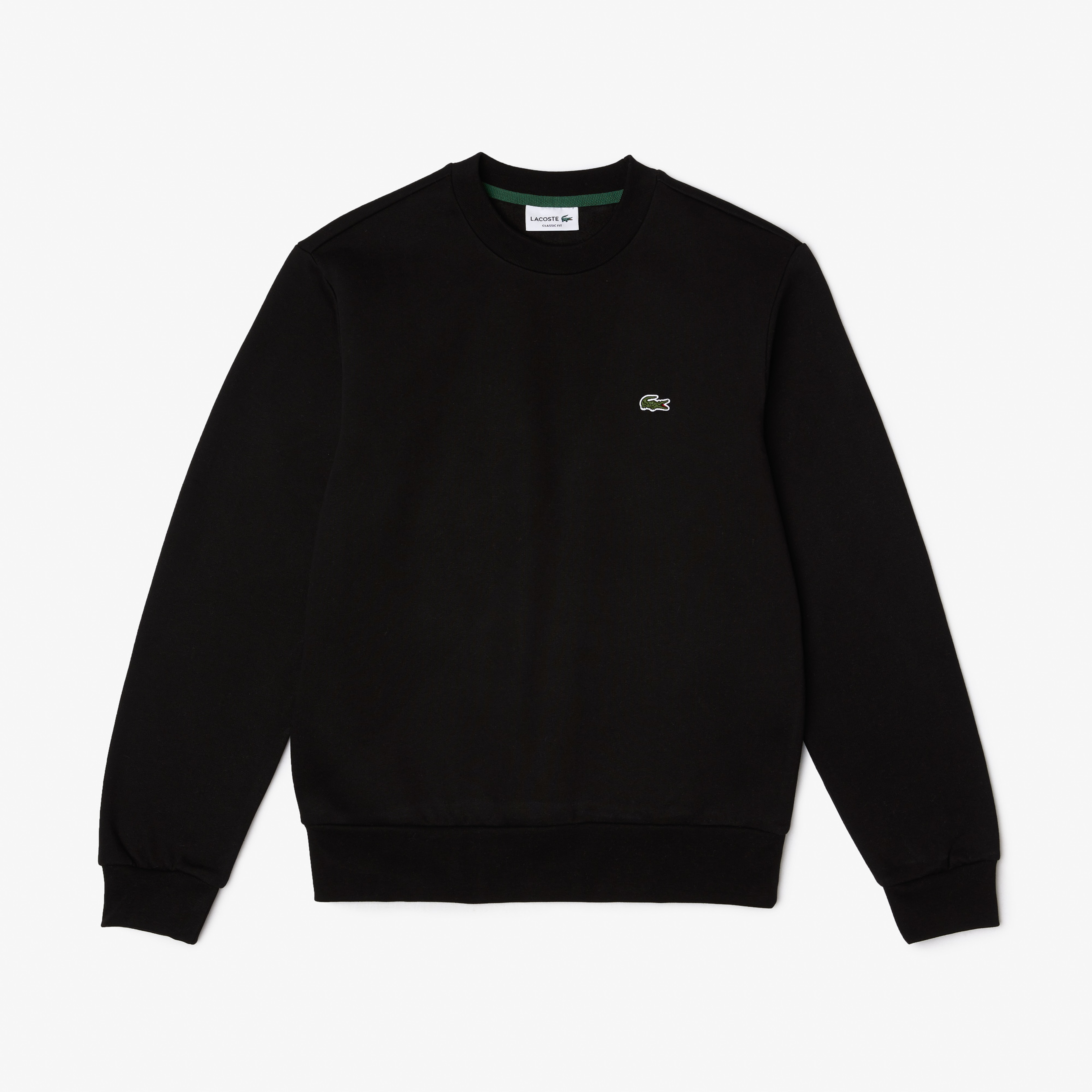 Erkek Classic Fit Bisiklet Yaka Organik Pamuk Siyah Sweatshirt