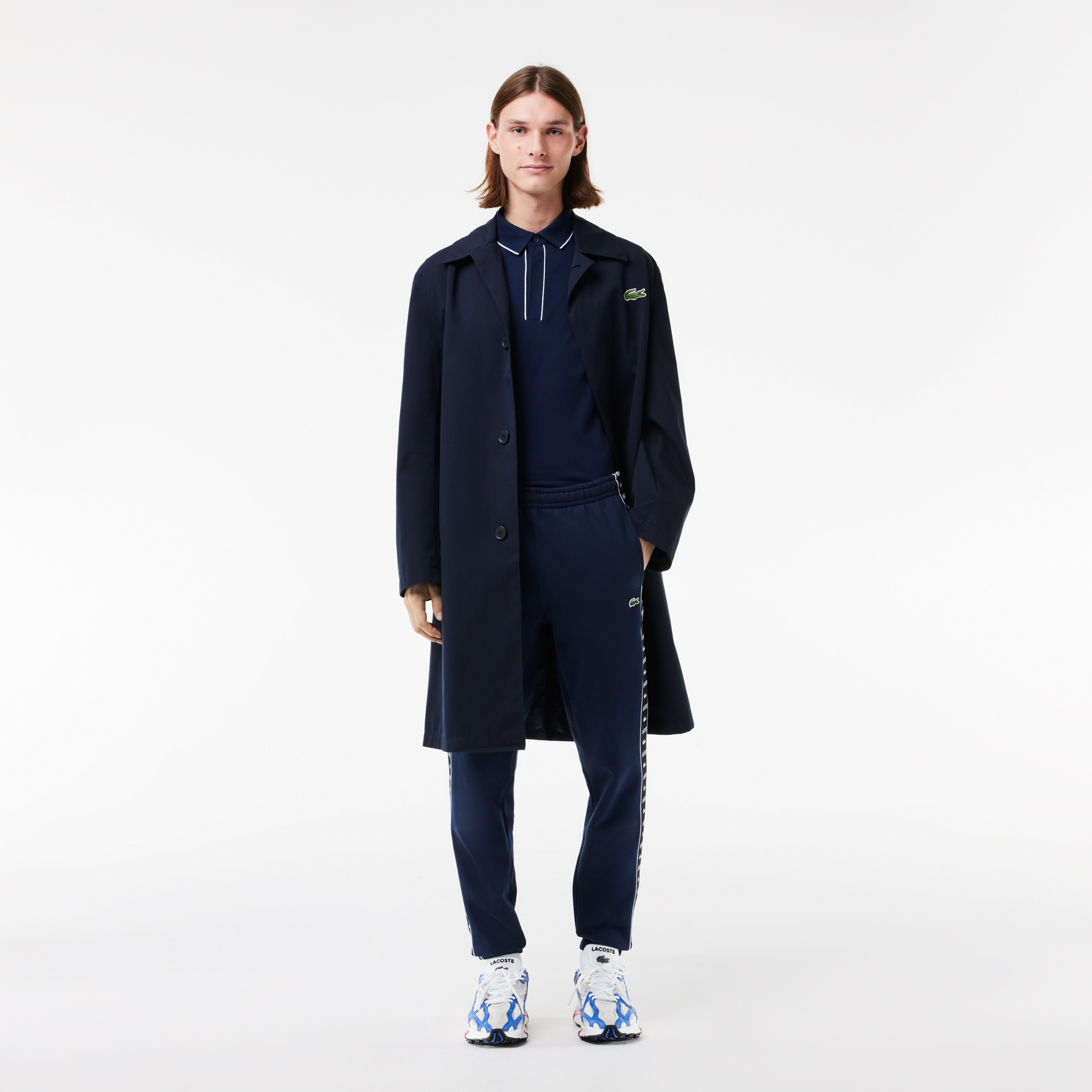 Erkek Tapered Fit Baskılı Lacivert Eşofman Altı