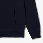 Erkek Classic Fit Kapüşonlu Organik Pamuk Lacivert Sweatshirt