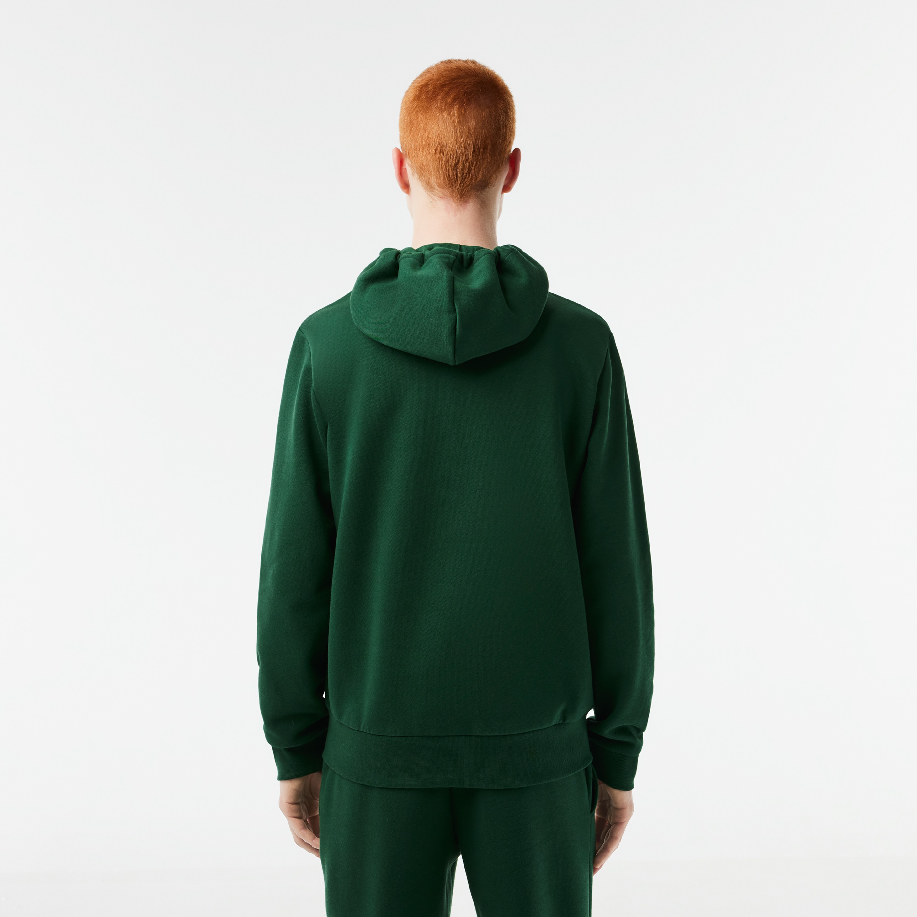 Erkek Classic Fit Fermuarlı Yeşil Sweatshirt