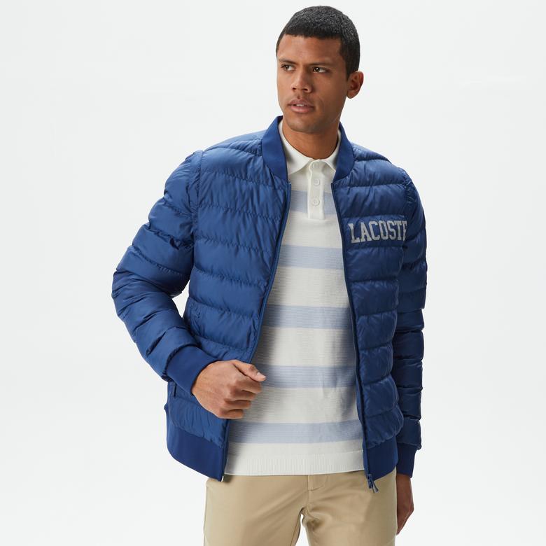 Erkek Hakim Yaka Kapitone Lacivert Mont