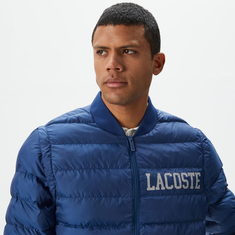 Erkek Hakim Yaka Kapitone Lacivert Mont