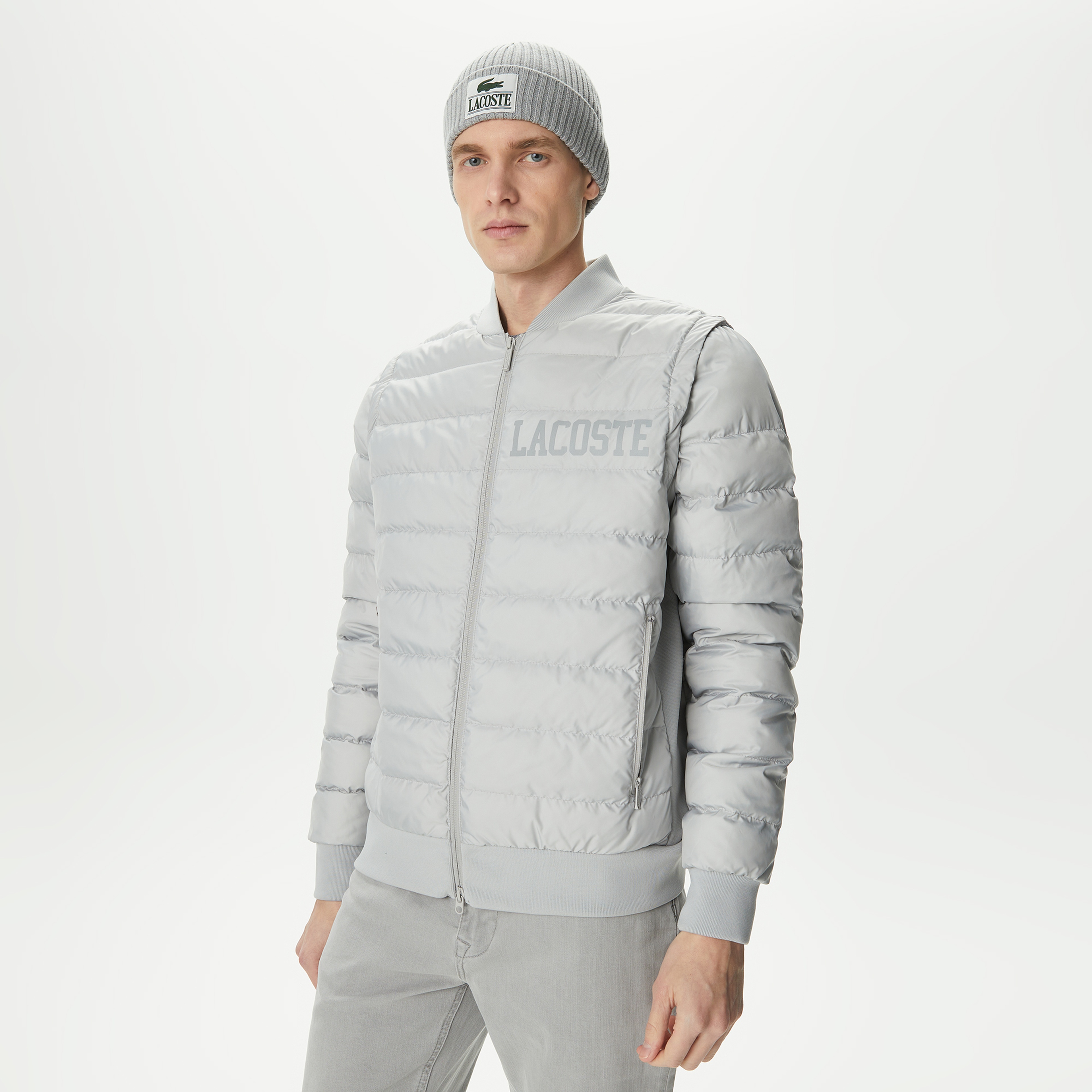 Erkek Kapitone Gri Mont