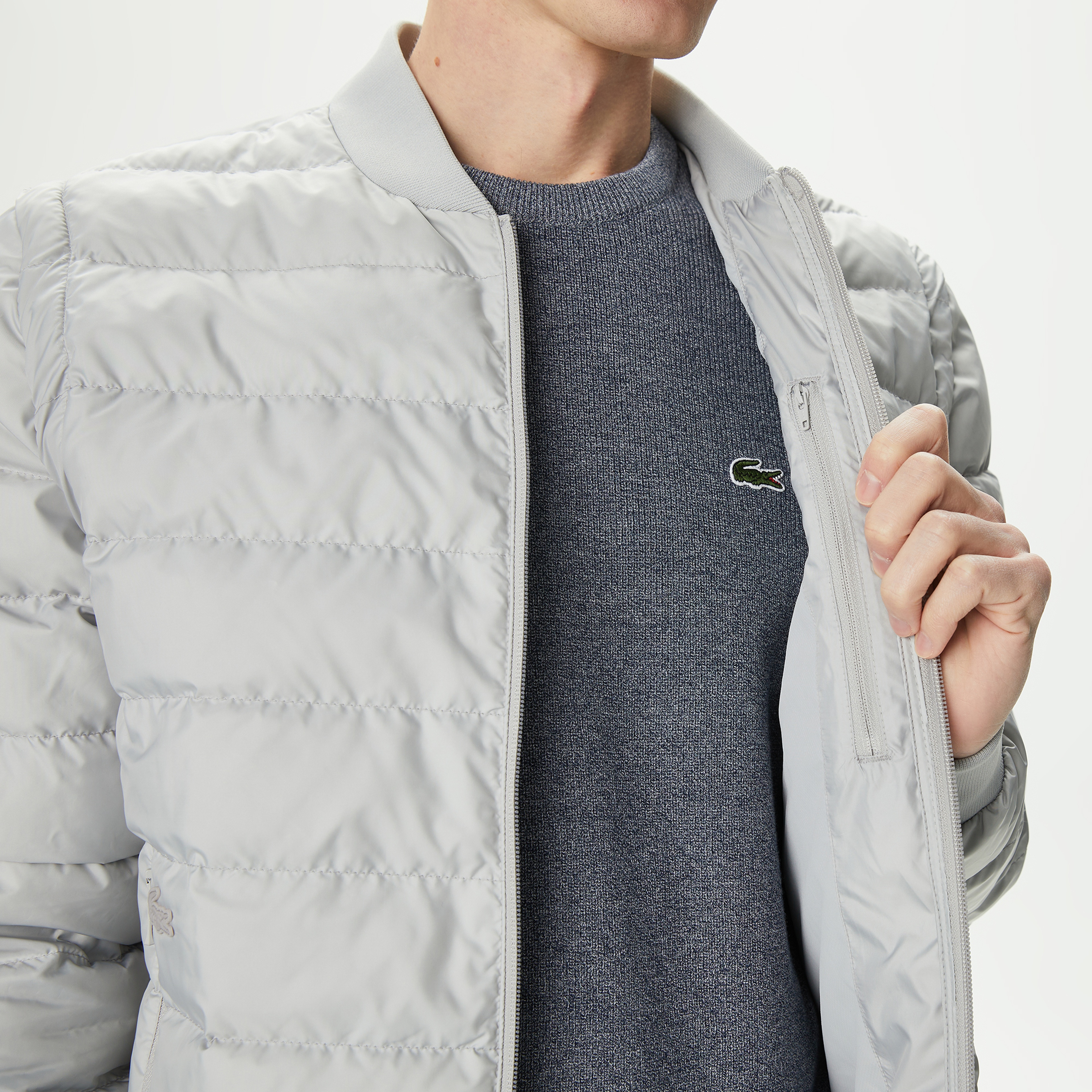 Erkek Kapitone Gri Mont