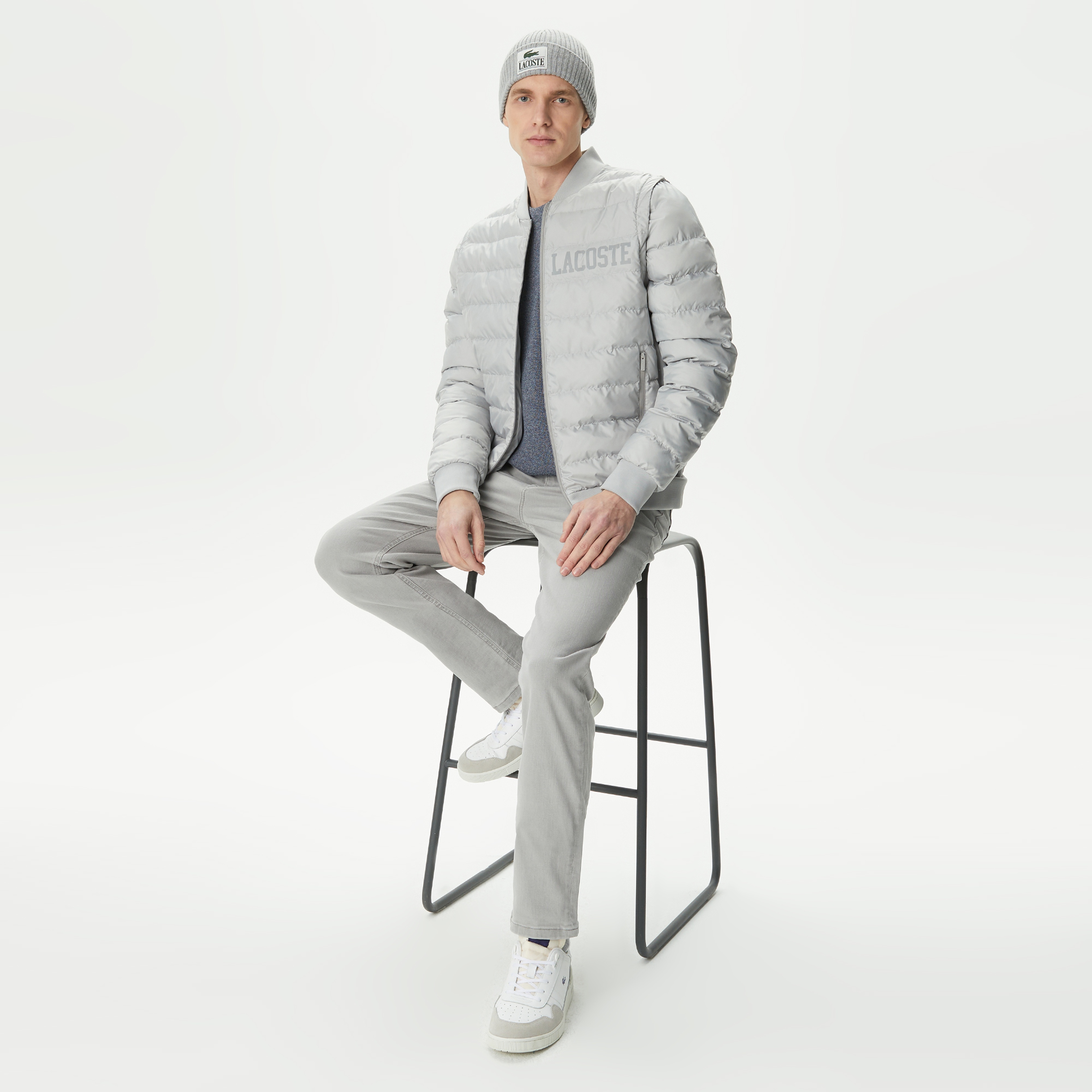 Erkek Kapitone Gri Mont