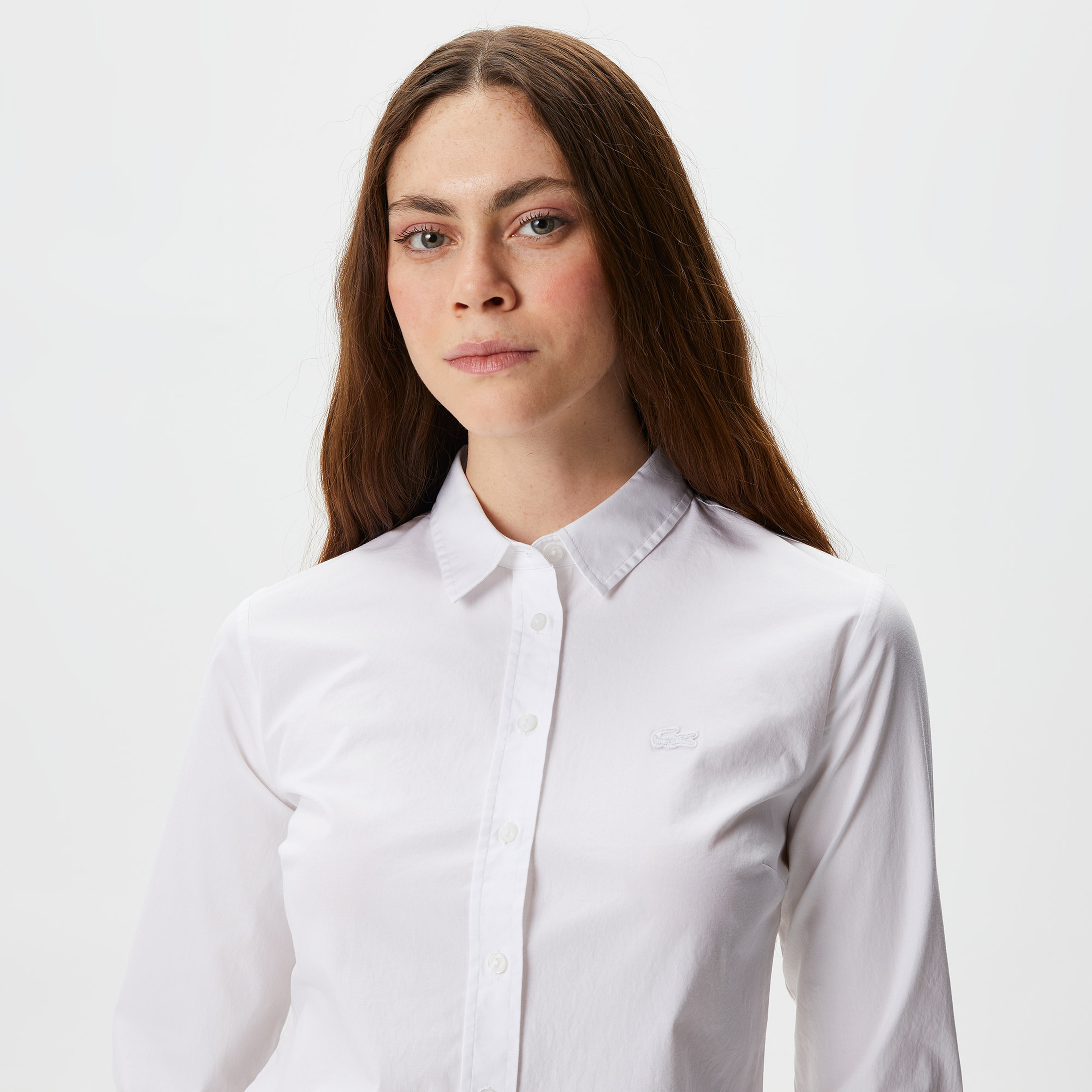 Kadın Slim Fit Beyaz Gömlek