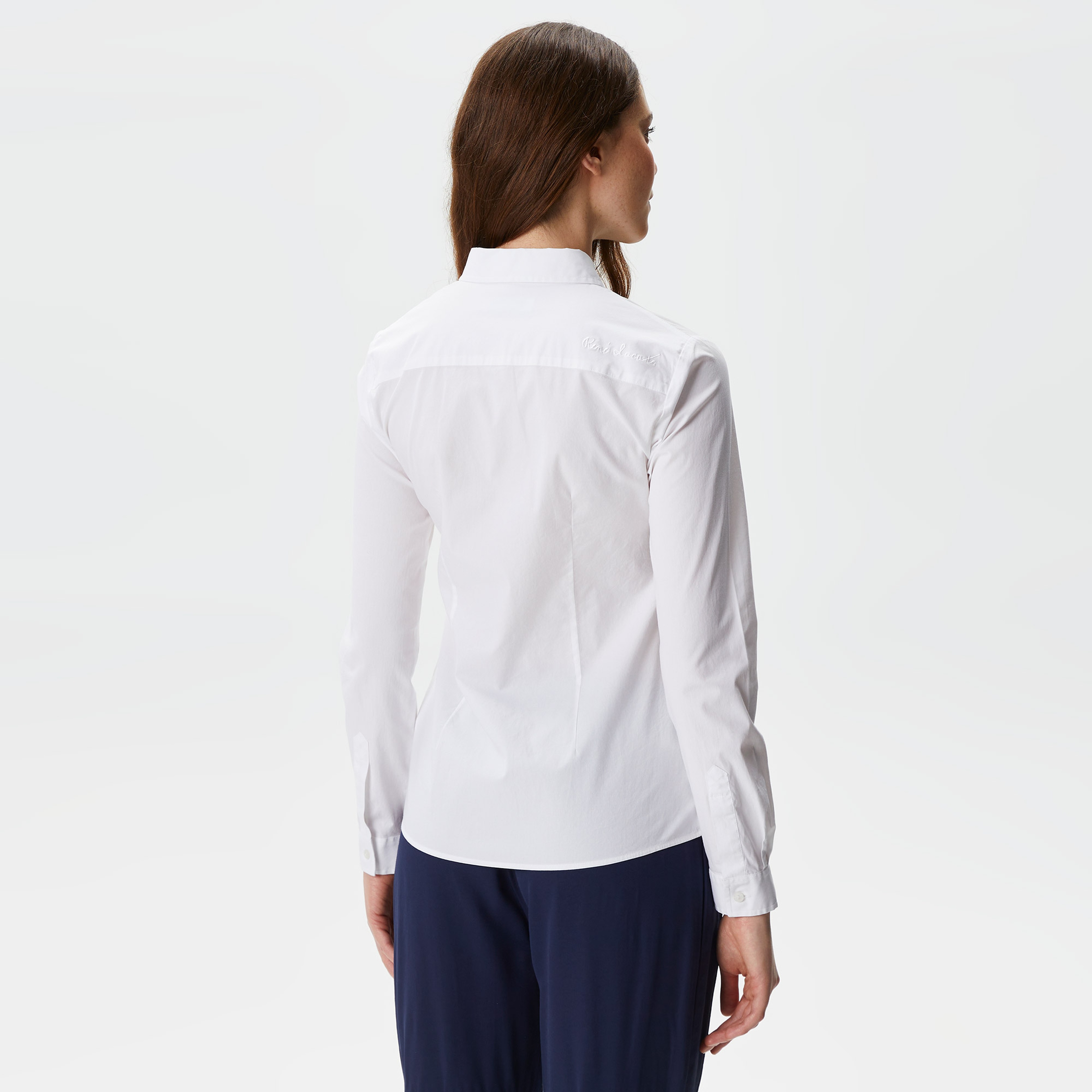 Kadın Slim Fit Beyaz Gömlek