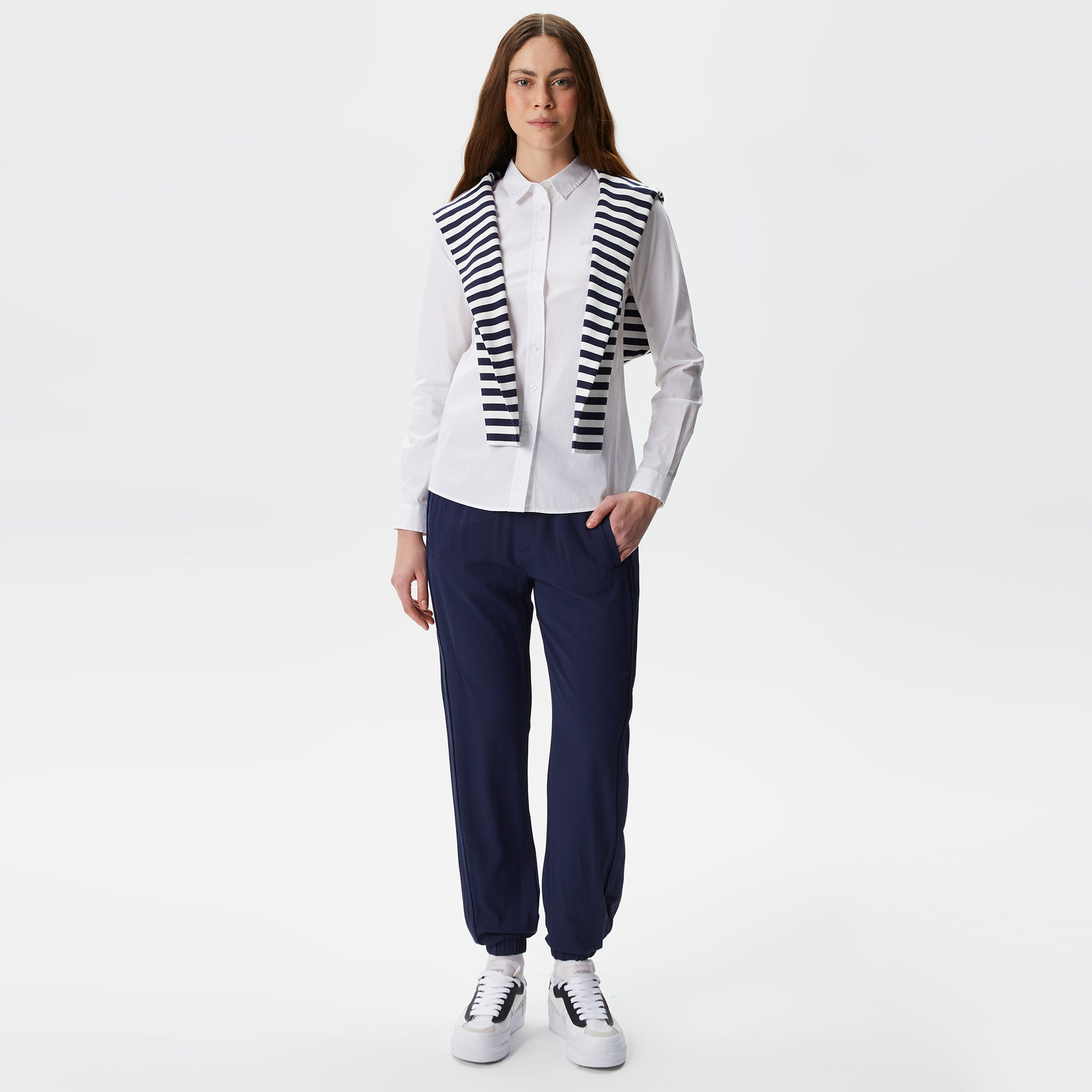 Kadın Slim Fit Beyaz Gömlek