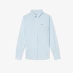 Kadın Slim Fit Mavi Gömlek