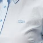 Kadın Slim Fit Mavi Gömlek