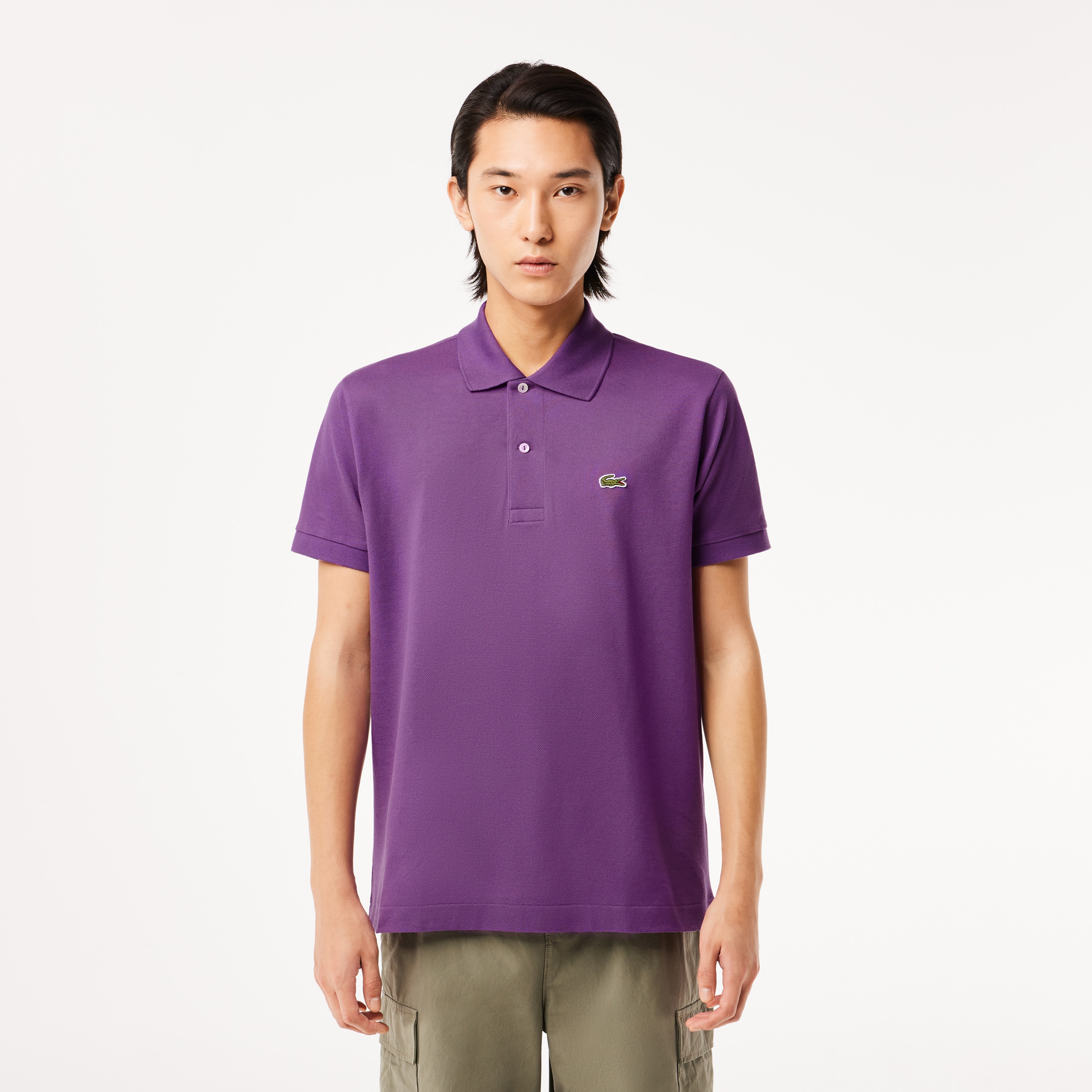 L.12.12 Erkek Classic Fit Mor Polo