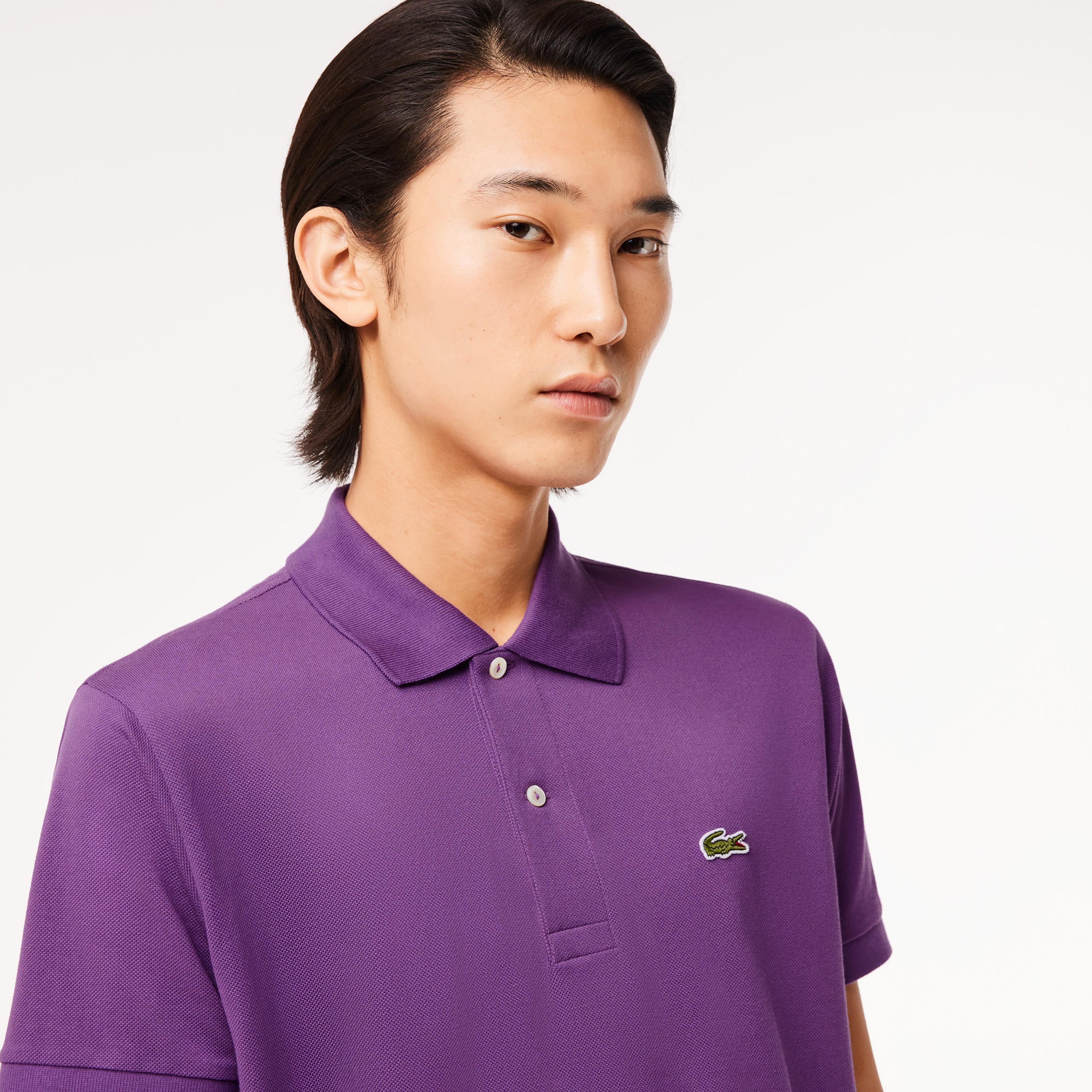 L.12.12 Erkek Classic Fit Mor Polo