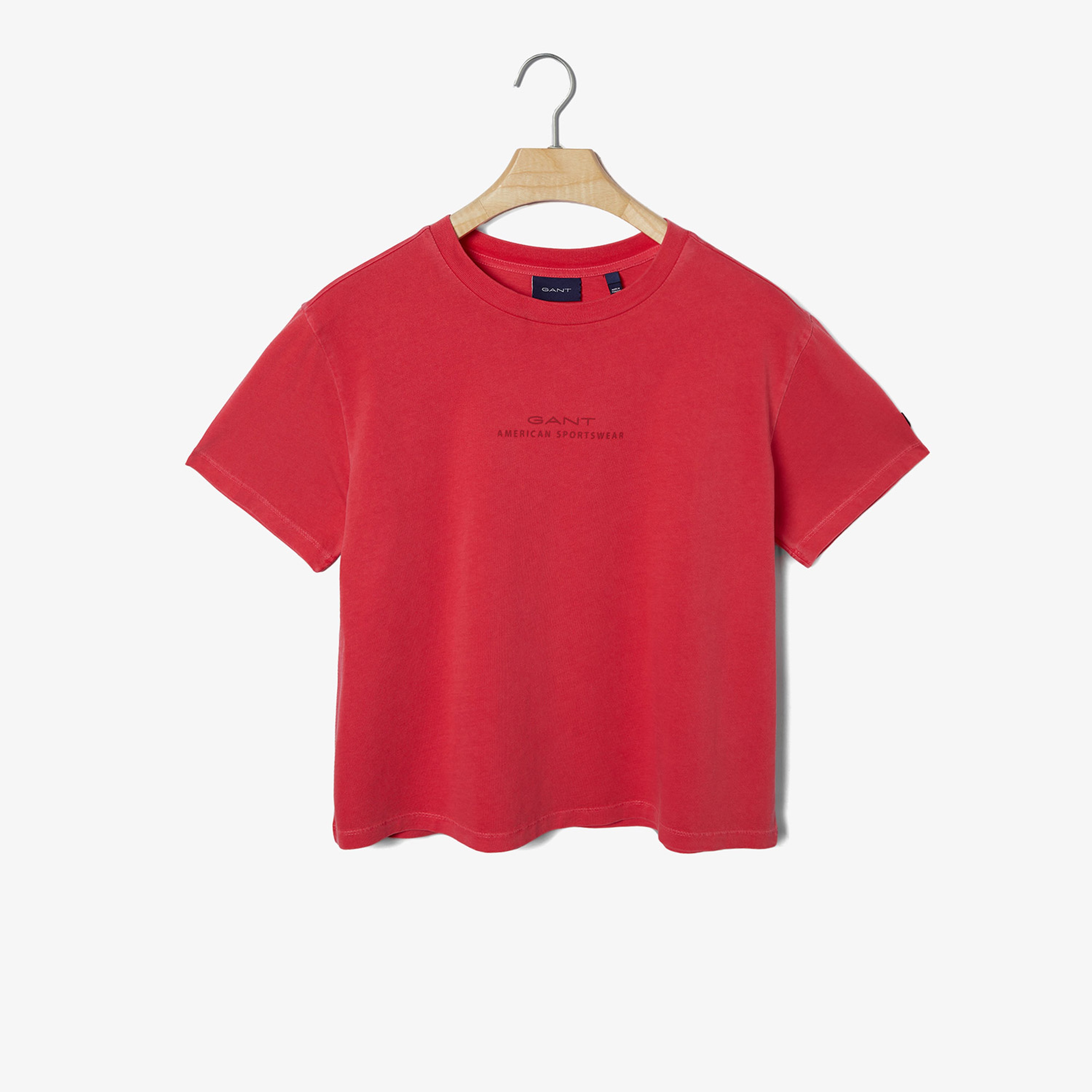 GANT Kadın Pembe Regular Fit Bisiklet Yaka T-shirt