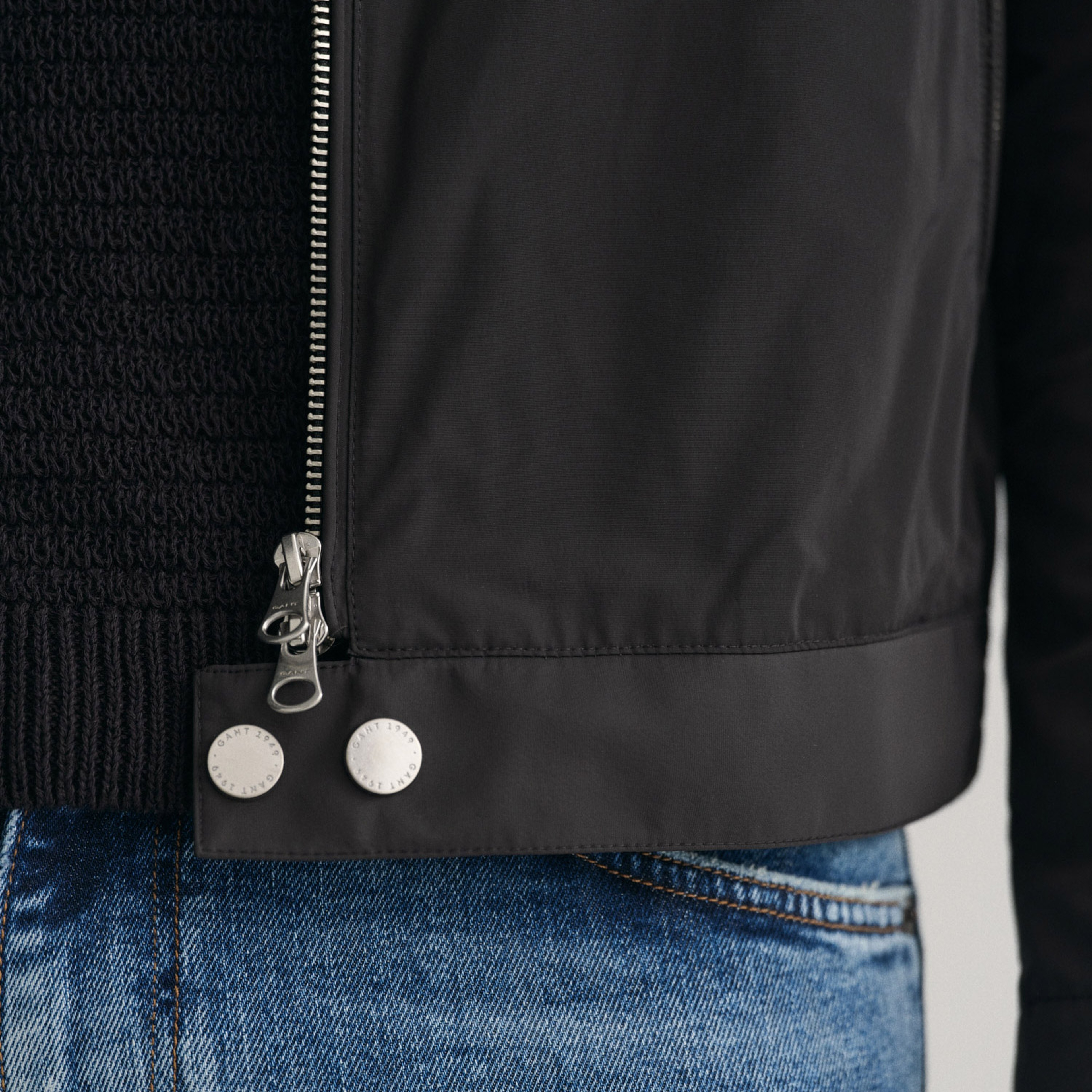 GANT Erkek Siyah Regular Fit Fermuarlı Ceket
