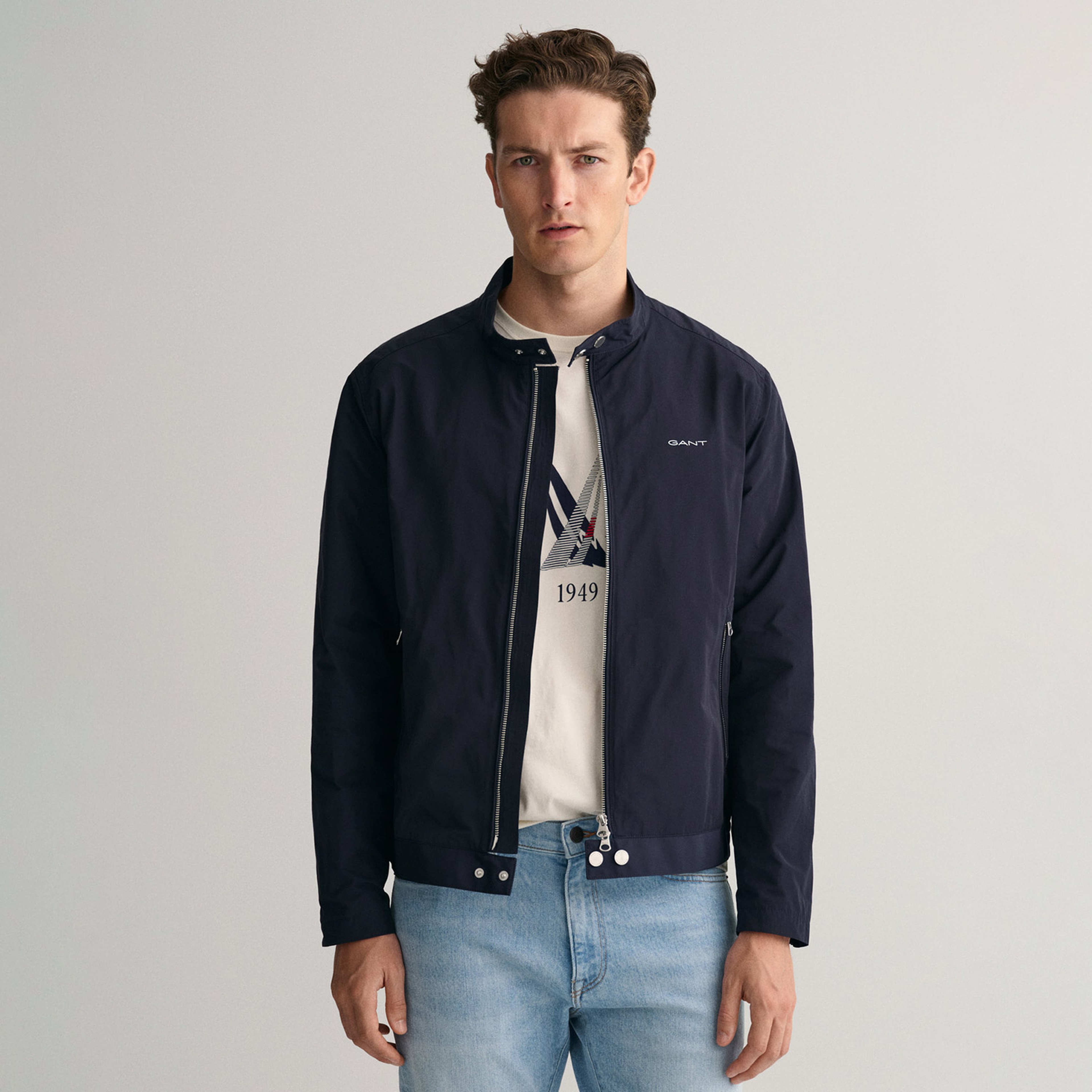 GANT Erkek Lacivert Regular Fit Fermuarlı Ceket