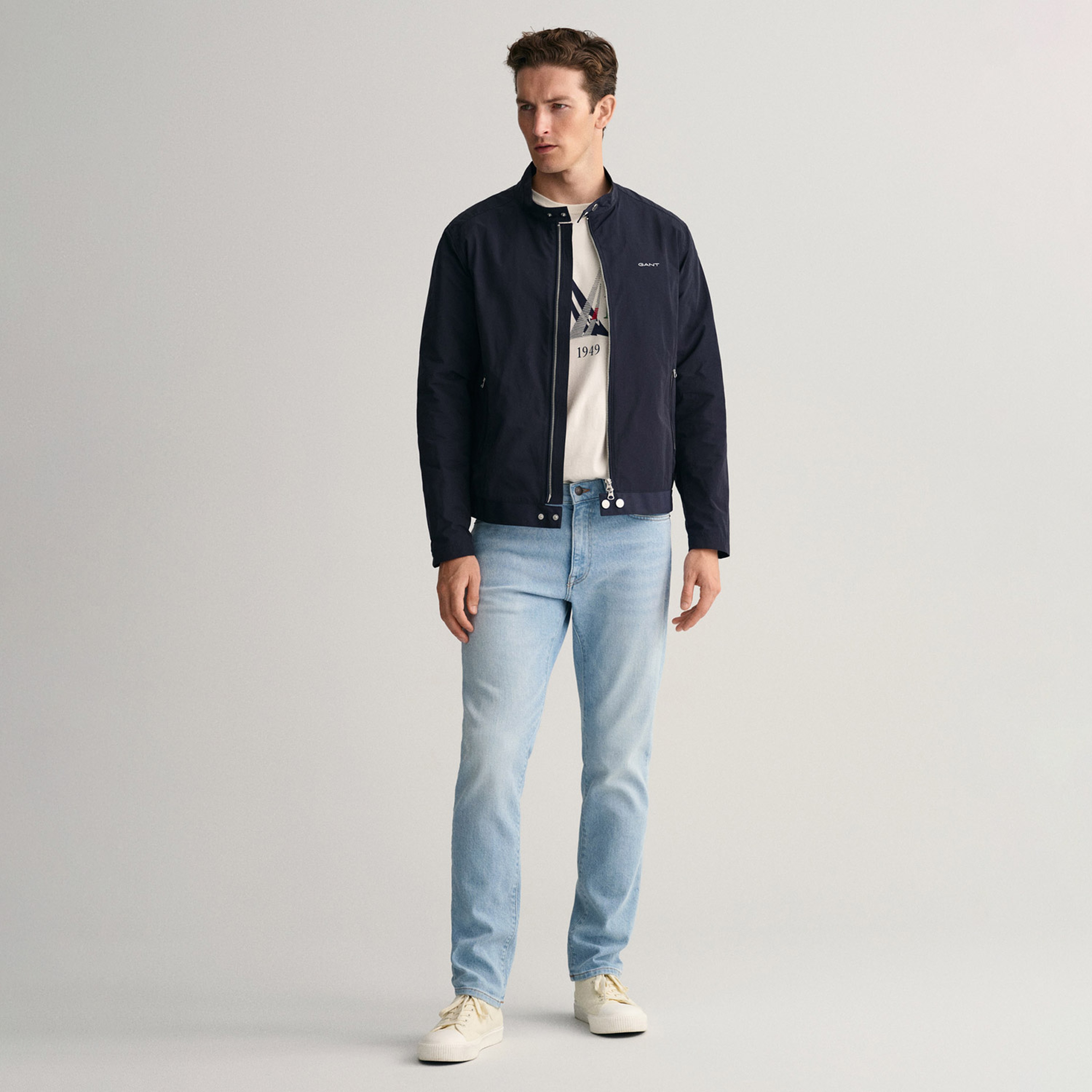 GANT Erkek Lacivert Regular Fit Fermuarlı Ceket