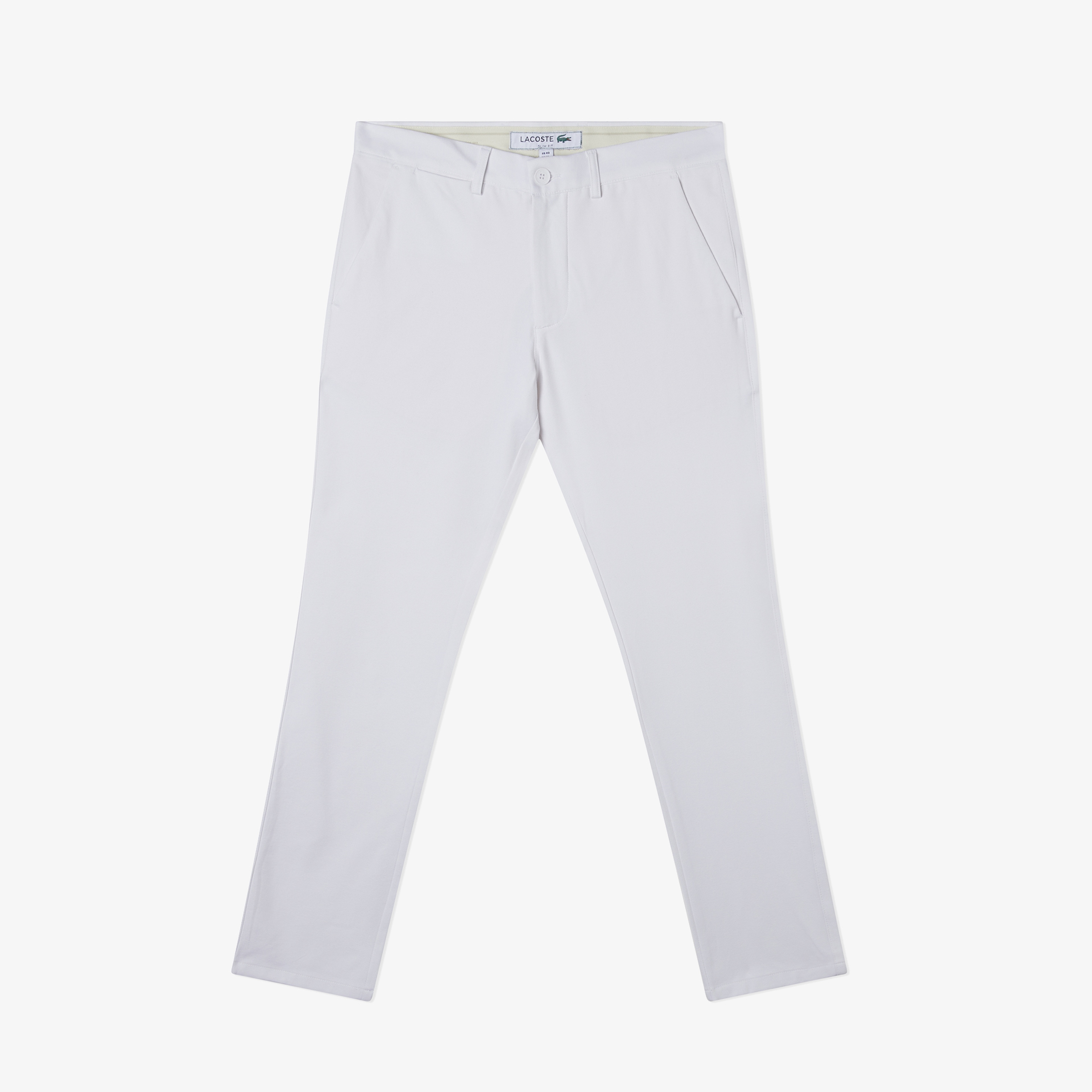 Erkek Slim Fit Beyaz Pantolon