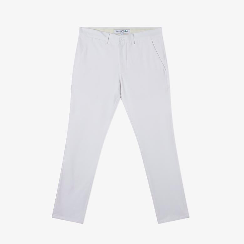 Erkek Slim Fit Beyaz Pantolon