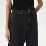 Kadın Loose Fit Siyah Jean Pantolon