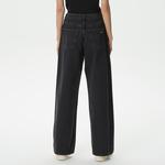 Kadın Loose Fit Siyah Jean Pantolon