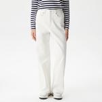 Kadın Loose Fit Beyaz Jean Pantolon