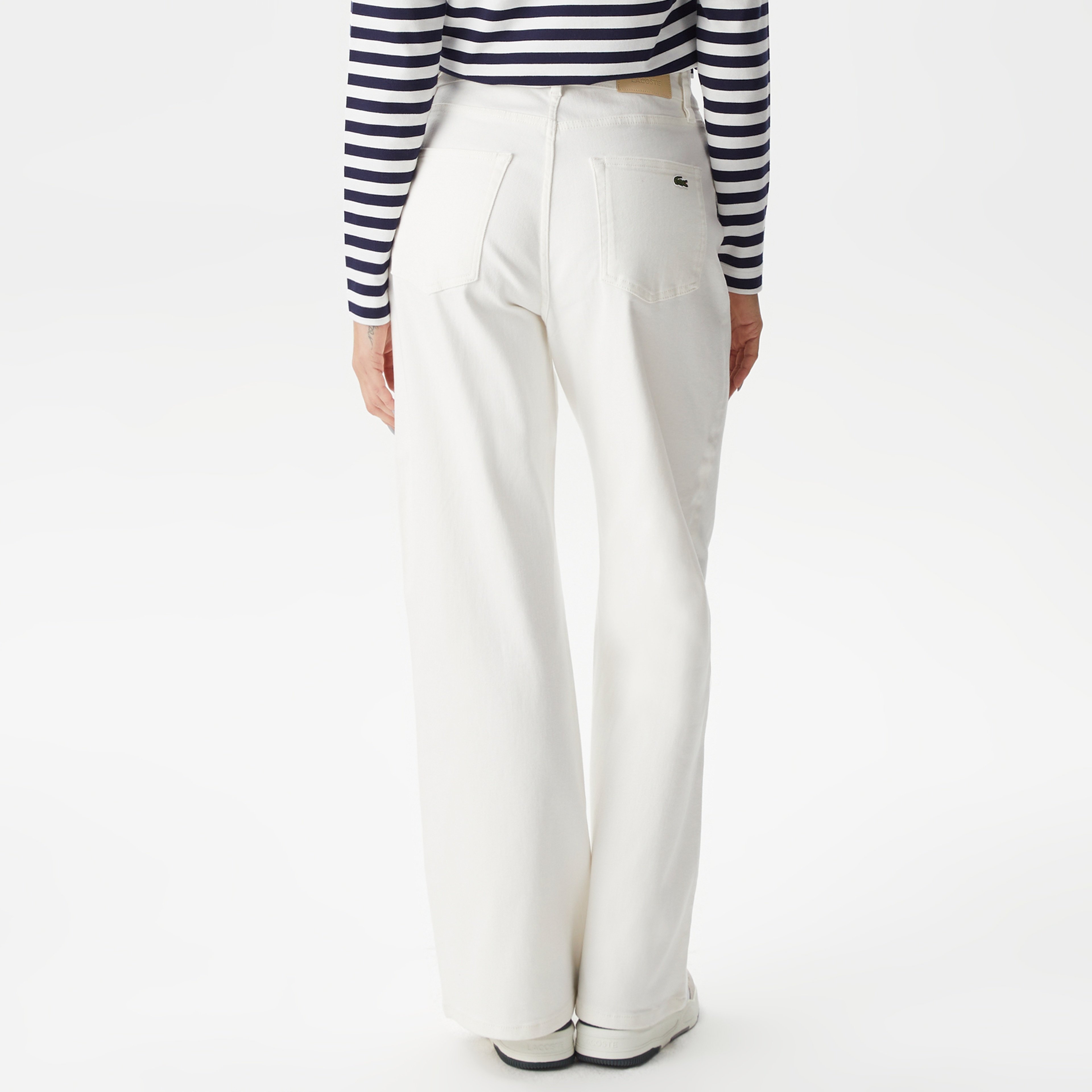 Kadın Loose Fit Beyaz Jean Pantolon