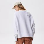 Kadın Oversize Fit Bisiklet Yaka Beyaz Sweatshirt