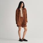 GANT Kadın Kahverengi Relaxed Fit Klasik Yaka Ceket