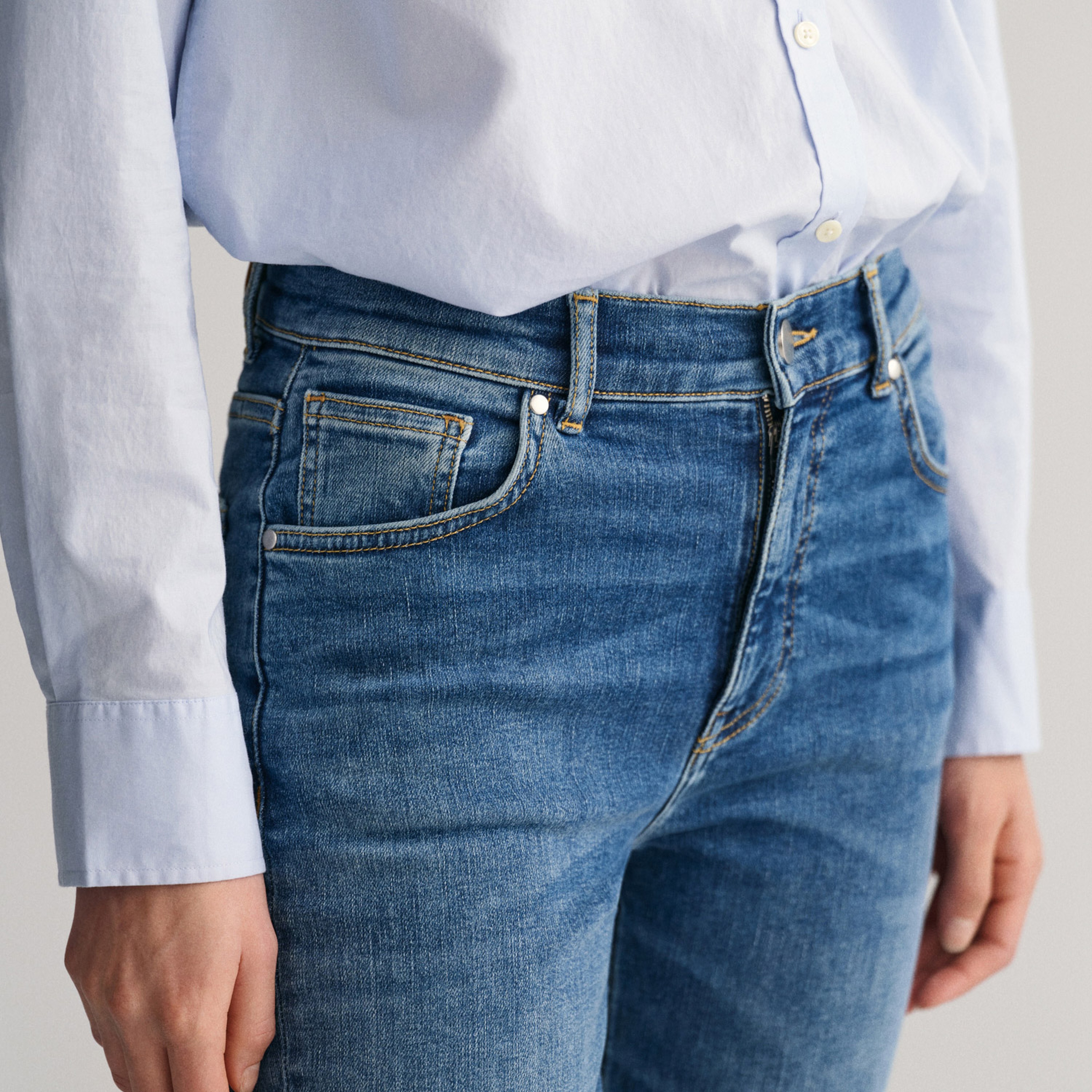 GANT Kadın Mavi Slim Fit Jean Pantolon