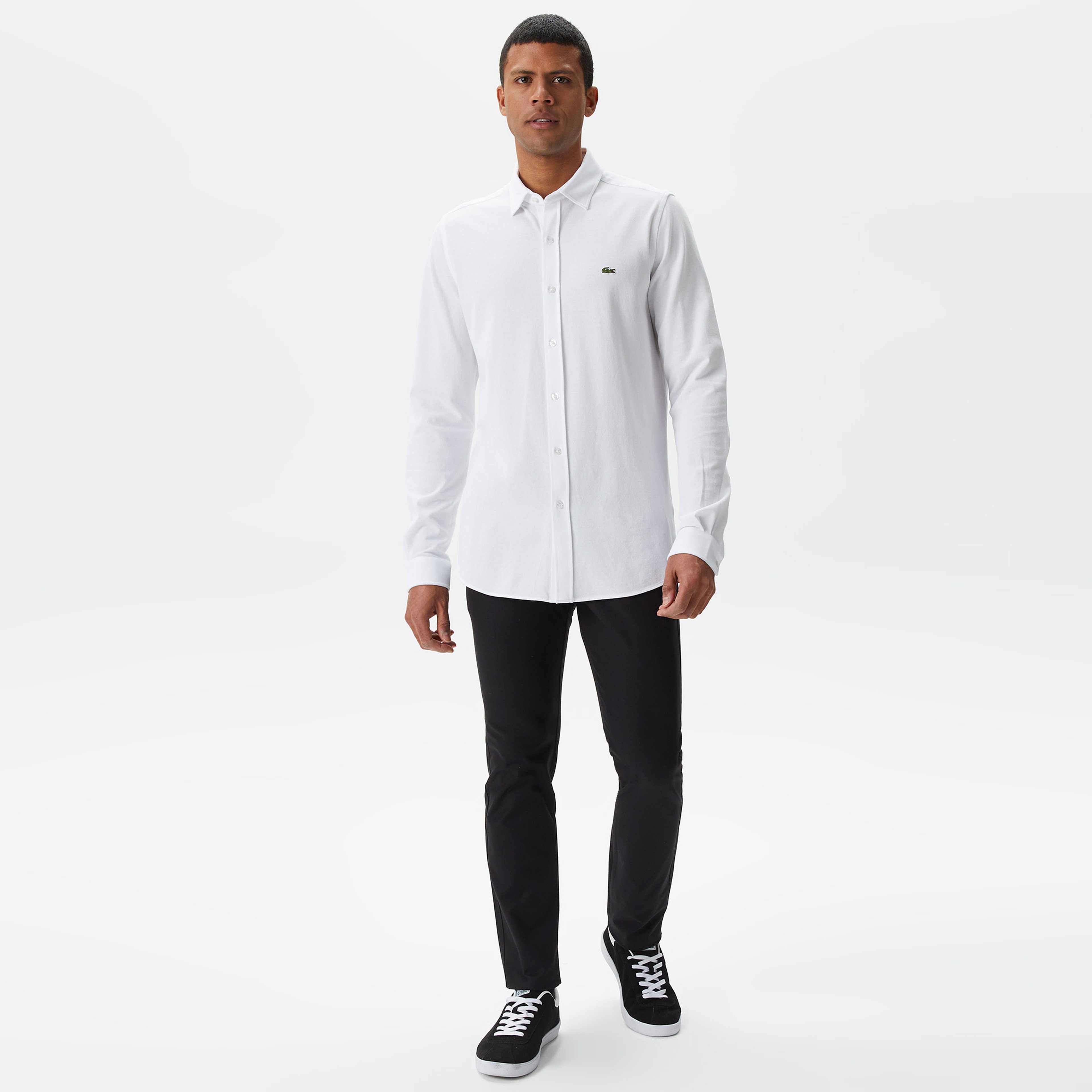 Erkek Slim Fit Beyaz Gömlek