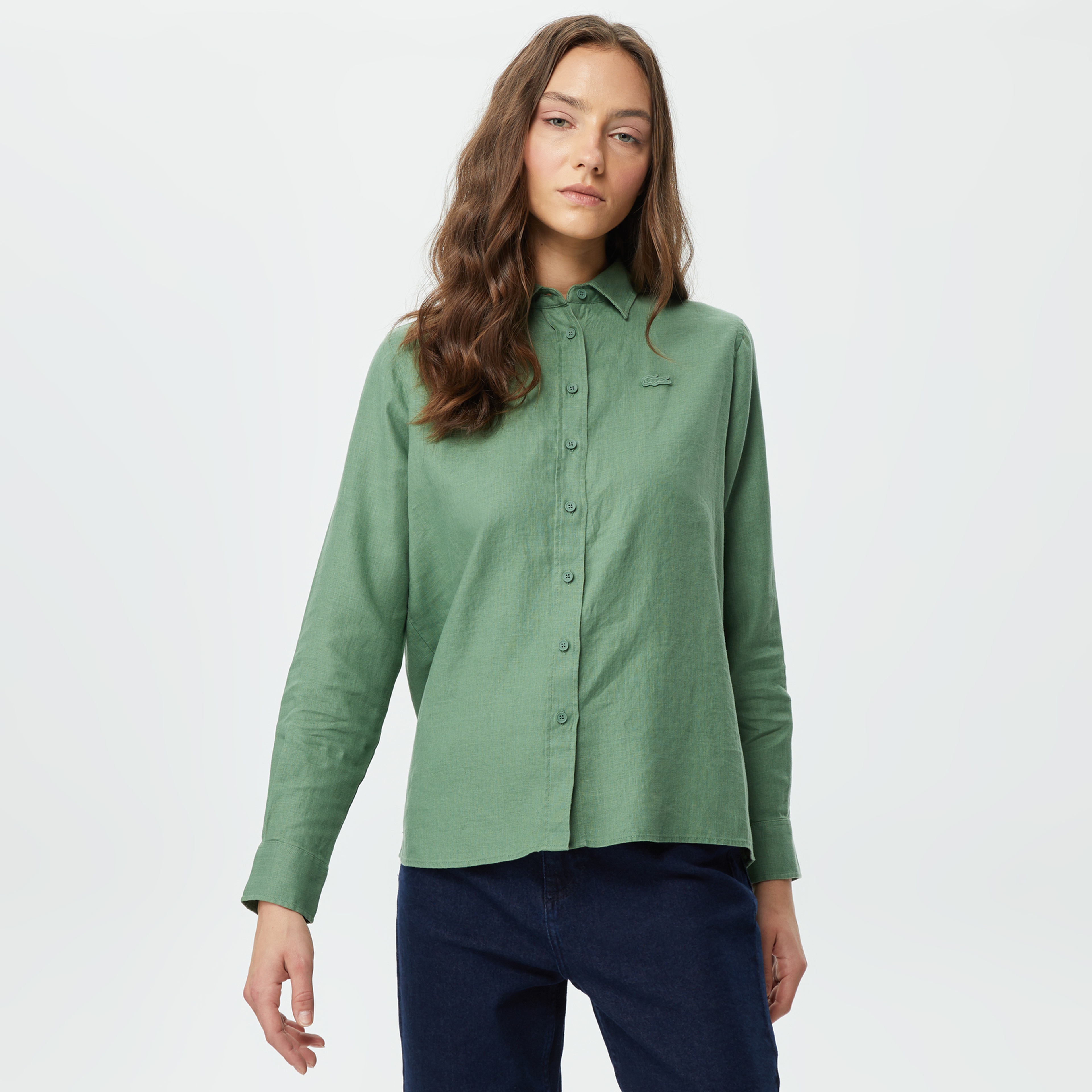 Kadın Relaxed Fit Yeşil Gömlek