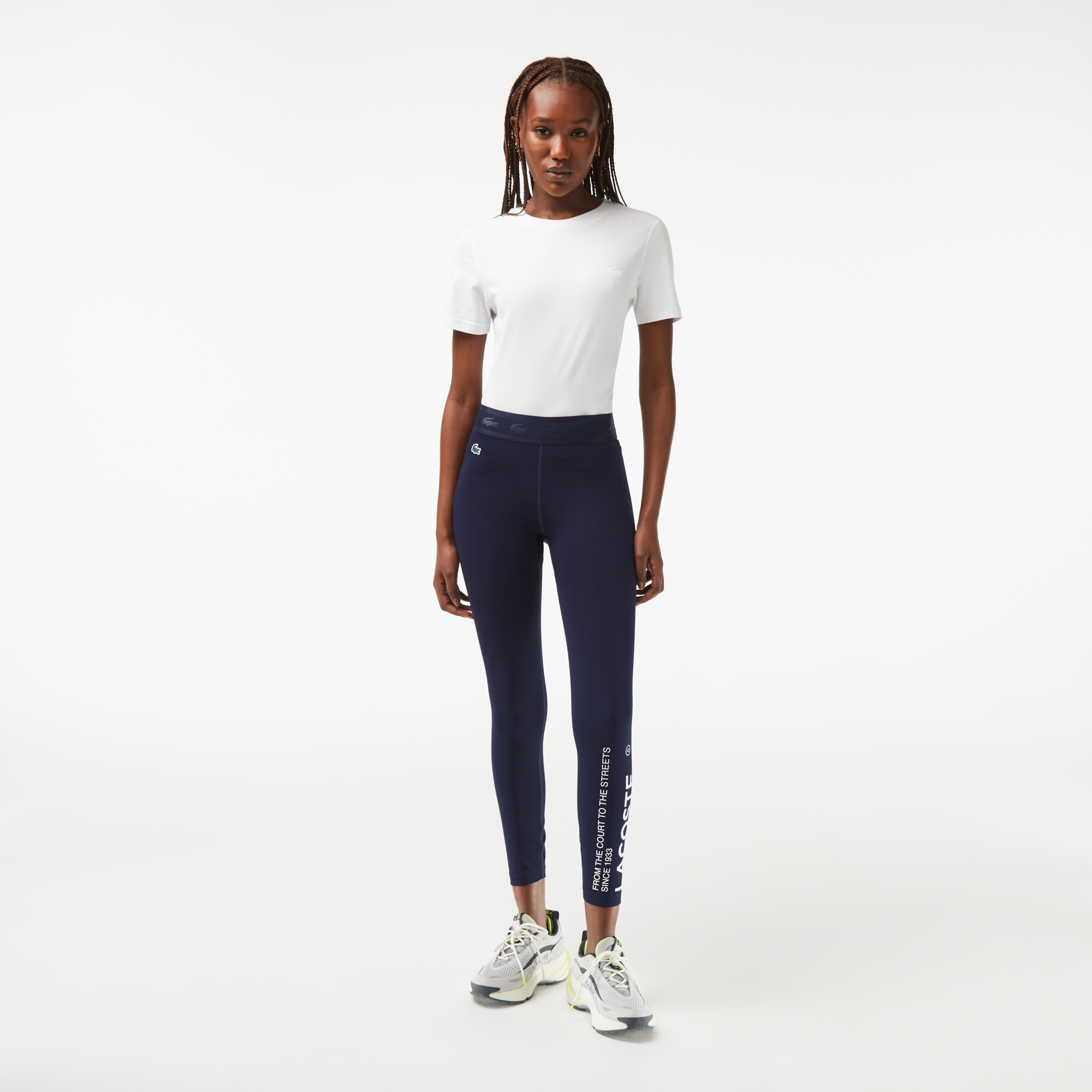 SPORT Kadın Slim Fit Baskılı Lacivert Tayt