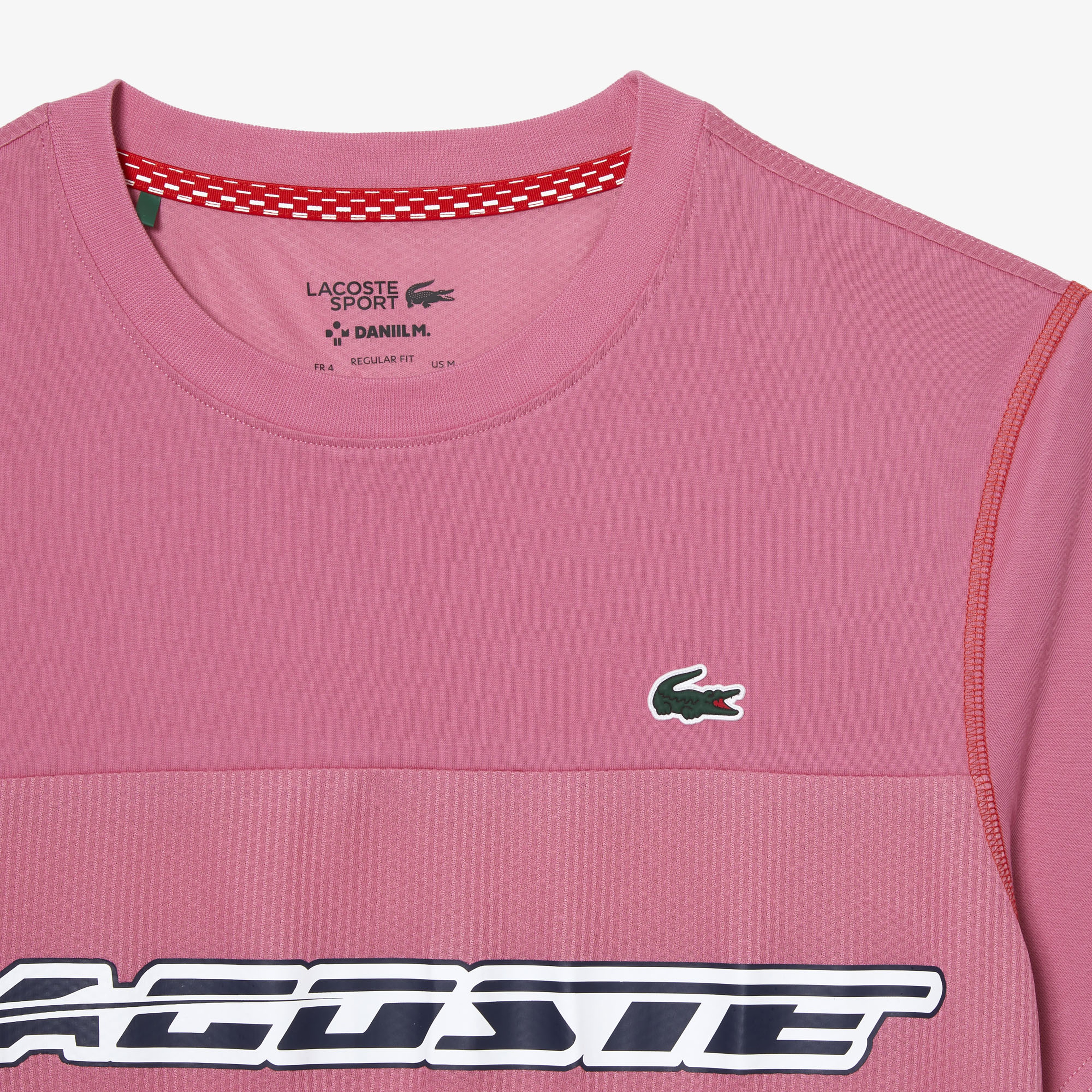 SPORT X DANIIL MEDVEDEV Erkek Regular Fit Bisiklet Yaka Renk Bloklu Kırmızı T-Shirt