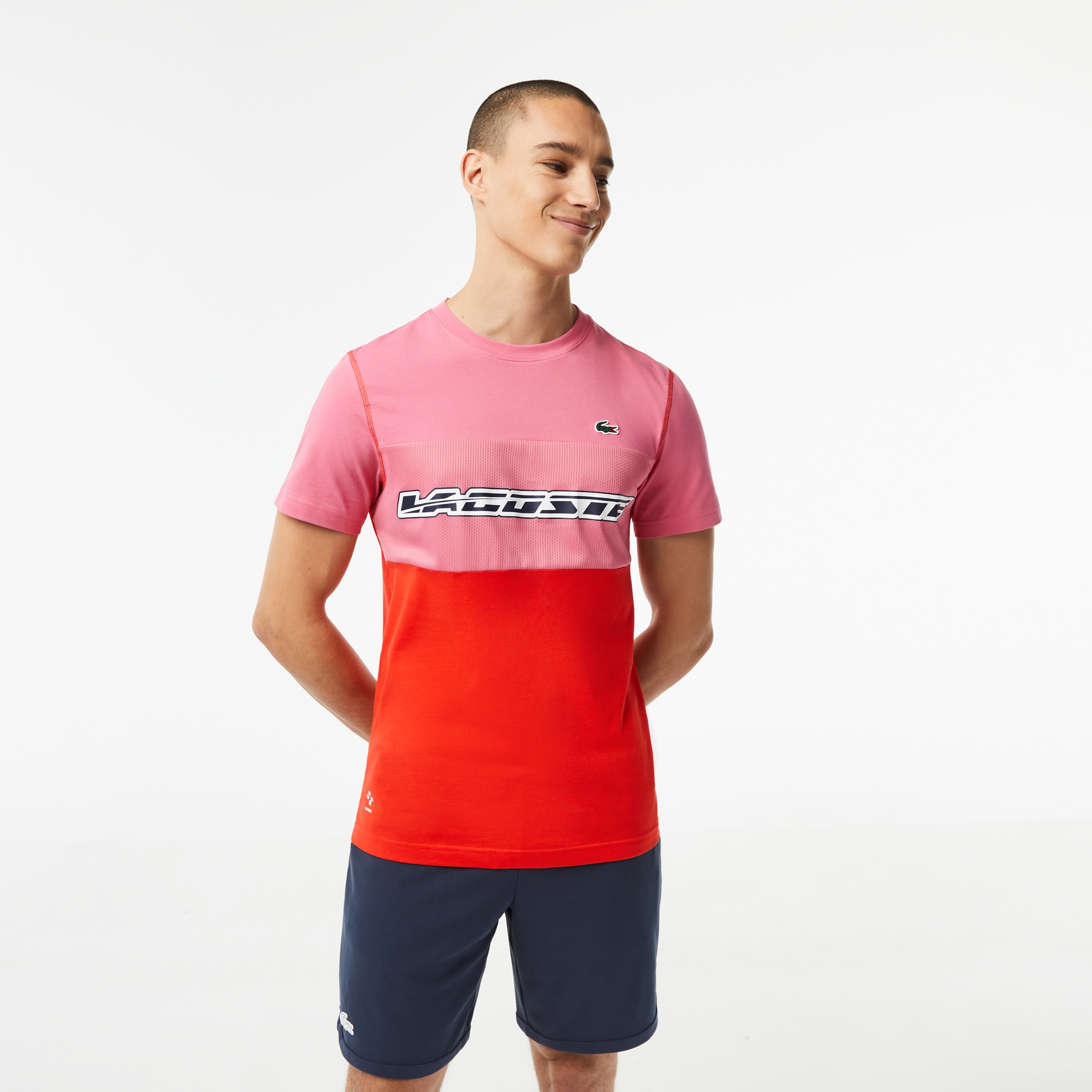 SPORT X DANIIL MEDVEDEV Erkek Regular Fit Bisiklet Yaka Renk Bloklu Kırmızı T-Shirt