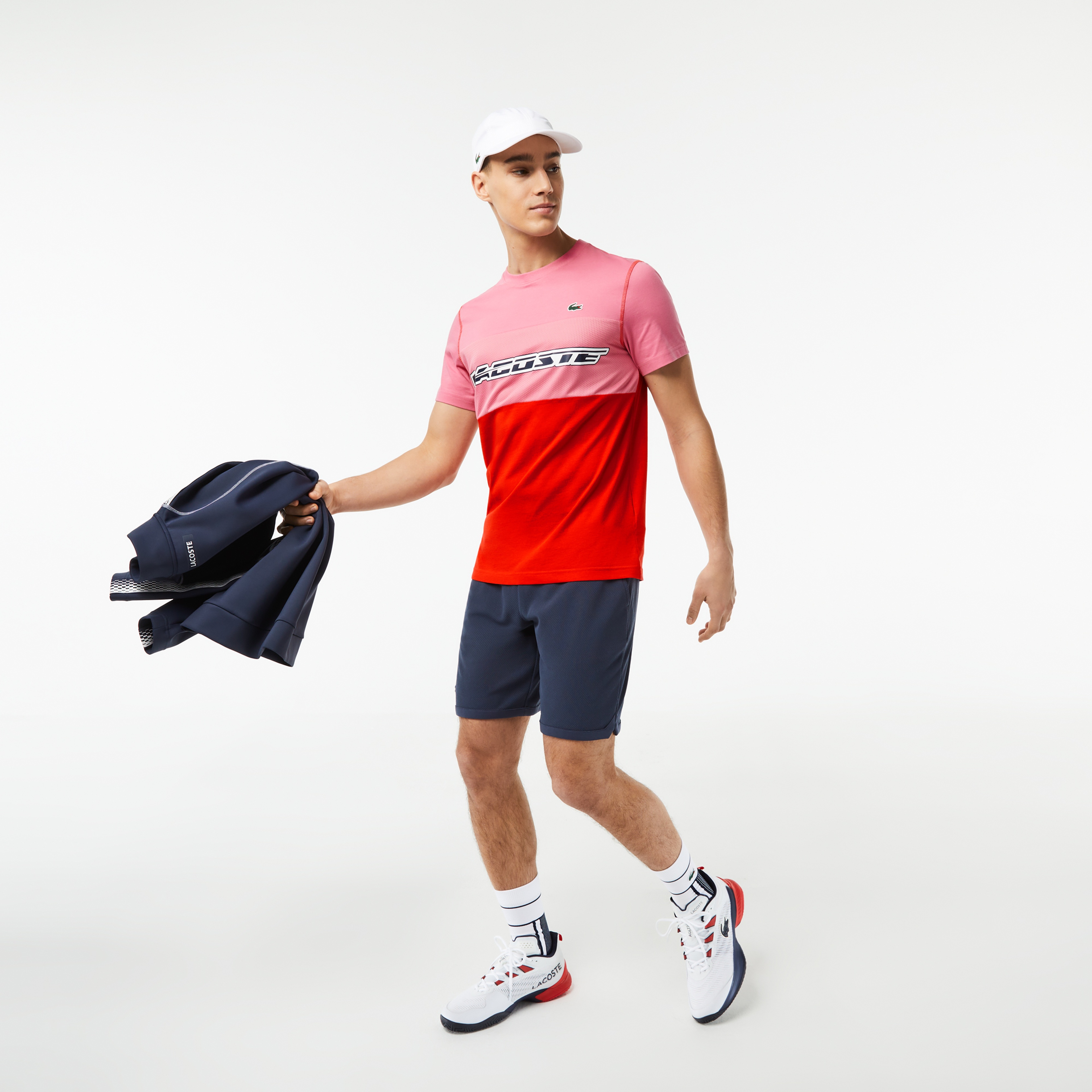 SPORT X DANIIL MEDVEDEV Erkek Regular Fit Bisiklet Yaka Renk Bloklu Kırmızı T-Shirt