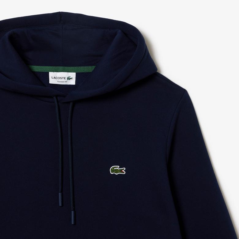 Erkek Classic Fit Kapüşonlu Lacivert Sweatshirt