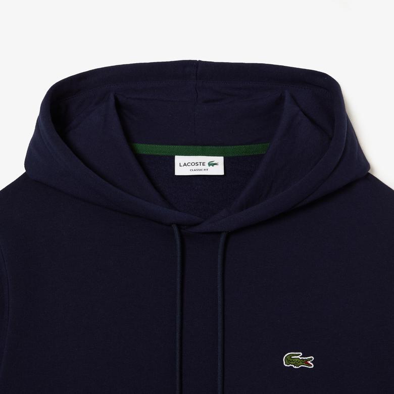 Erkek Classic Fit Kapüşonlu Lacivert Sweatshirt