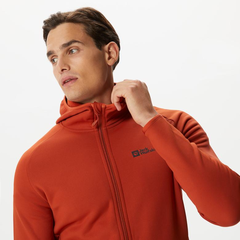 Jack Wolfskin Baiselberg Hooded Fz Erkek Kırmızı Mont