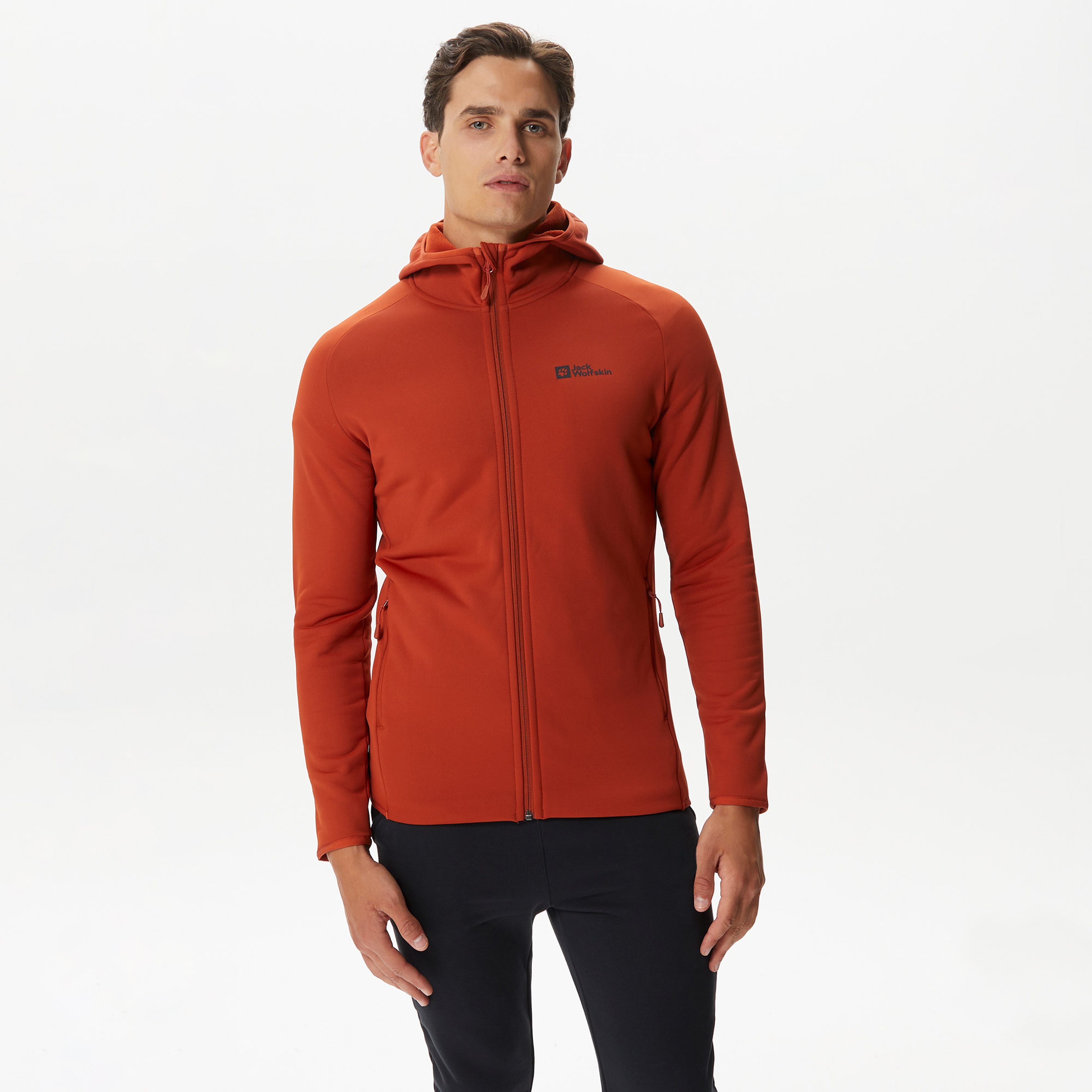 Jack Wolfskin Baiselberg Hooded Fz Erkek Kırmızı Mont