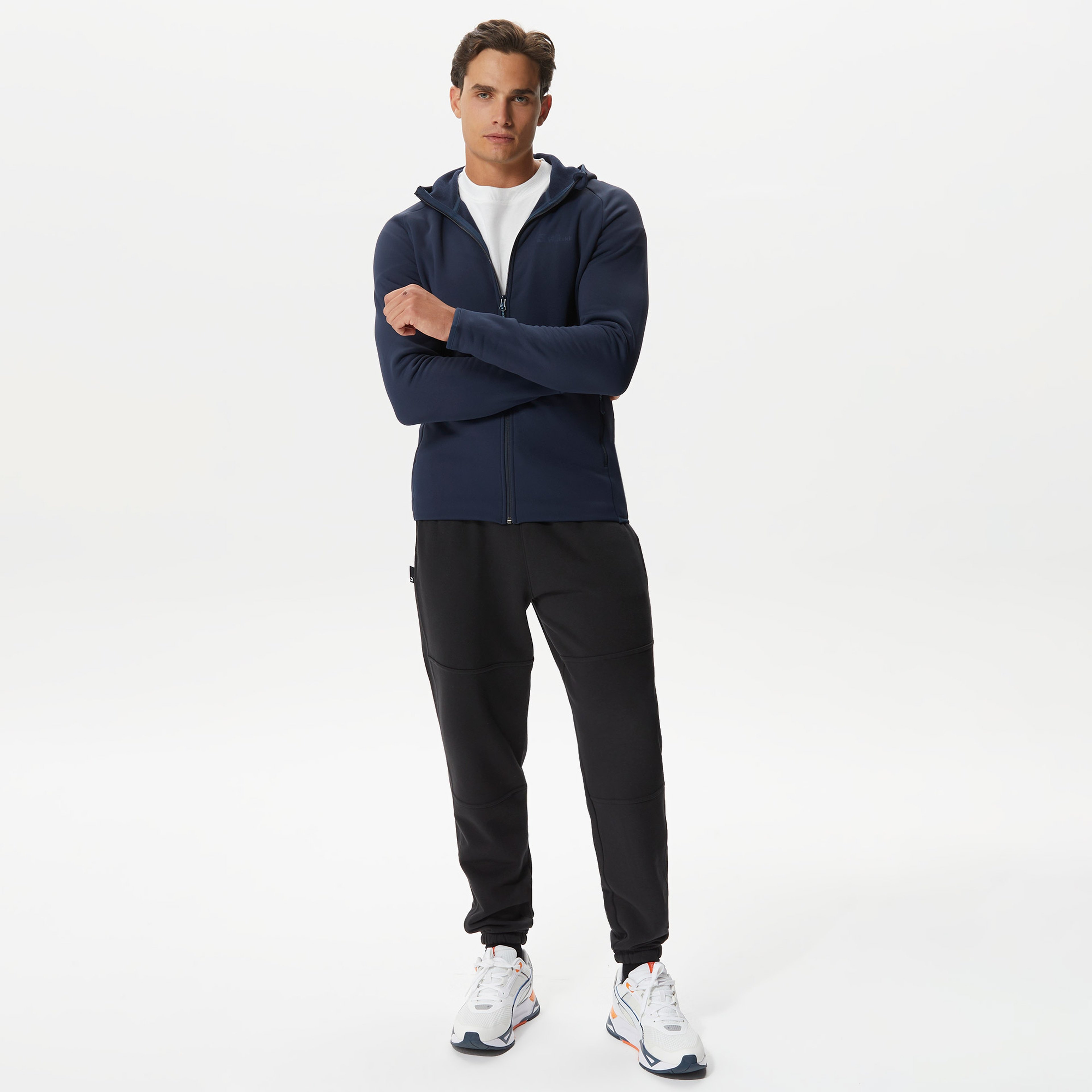 Jack Wolfskin Baiselberg Hooded Fz Erkek Mavi Mont