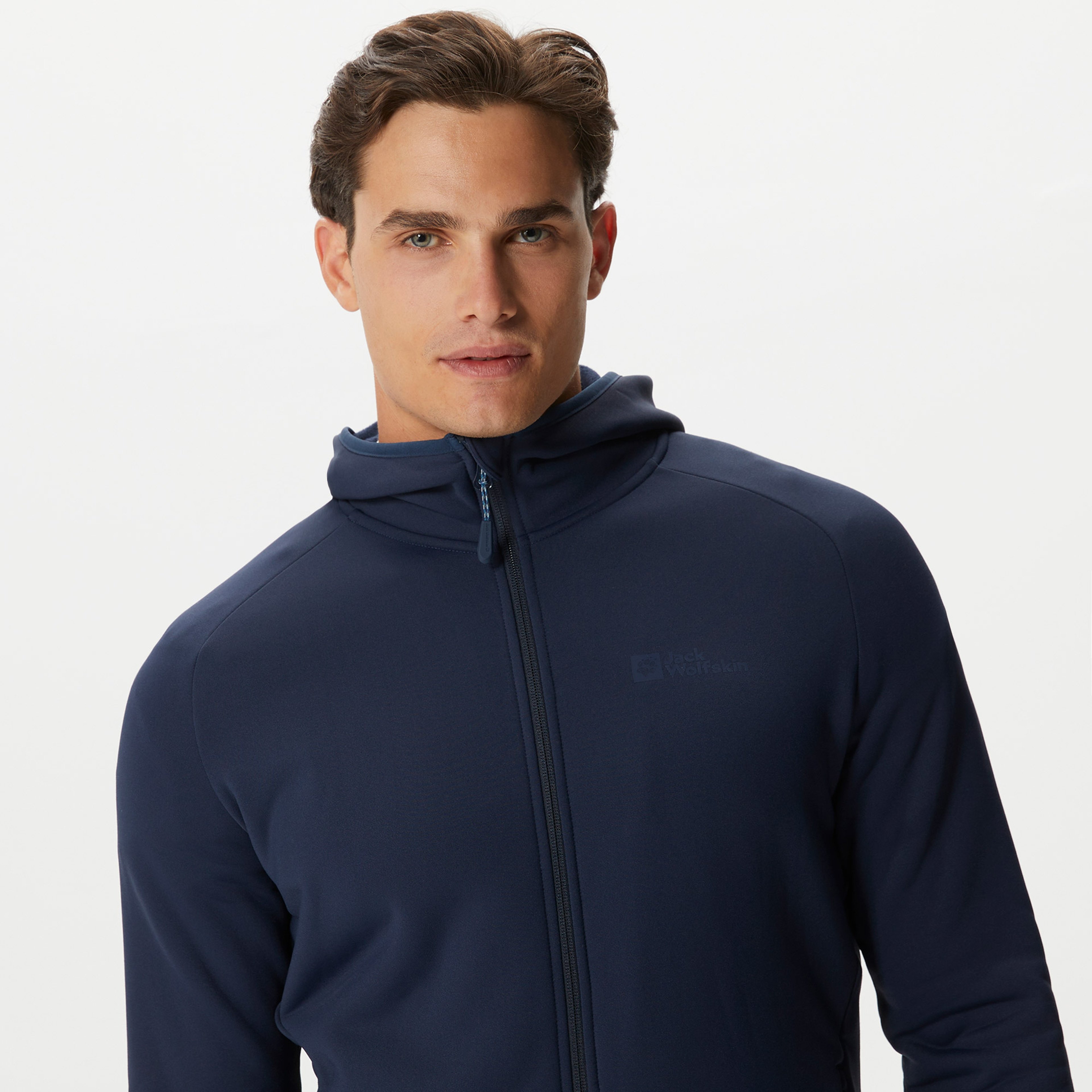 Jack Wolfskin Baiselberg Hooded Fz Erkek Mavi Mont