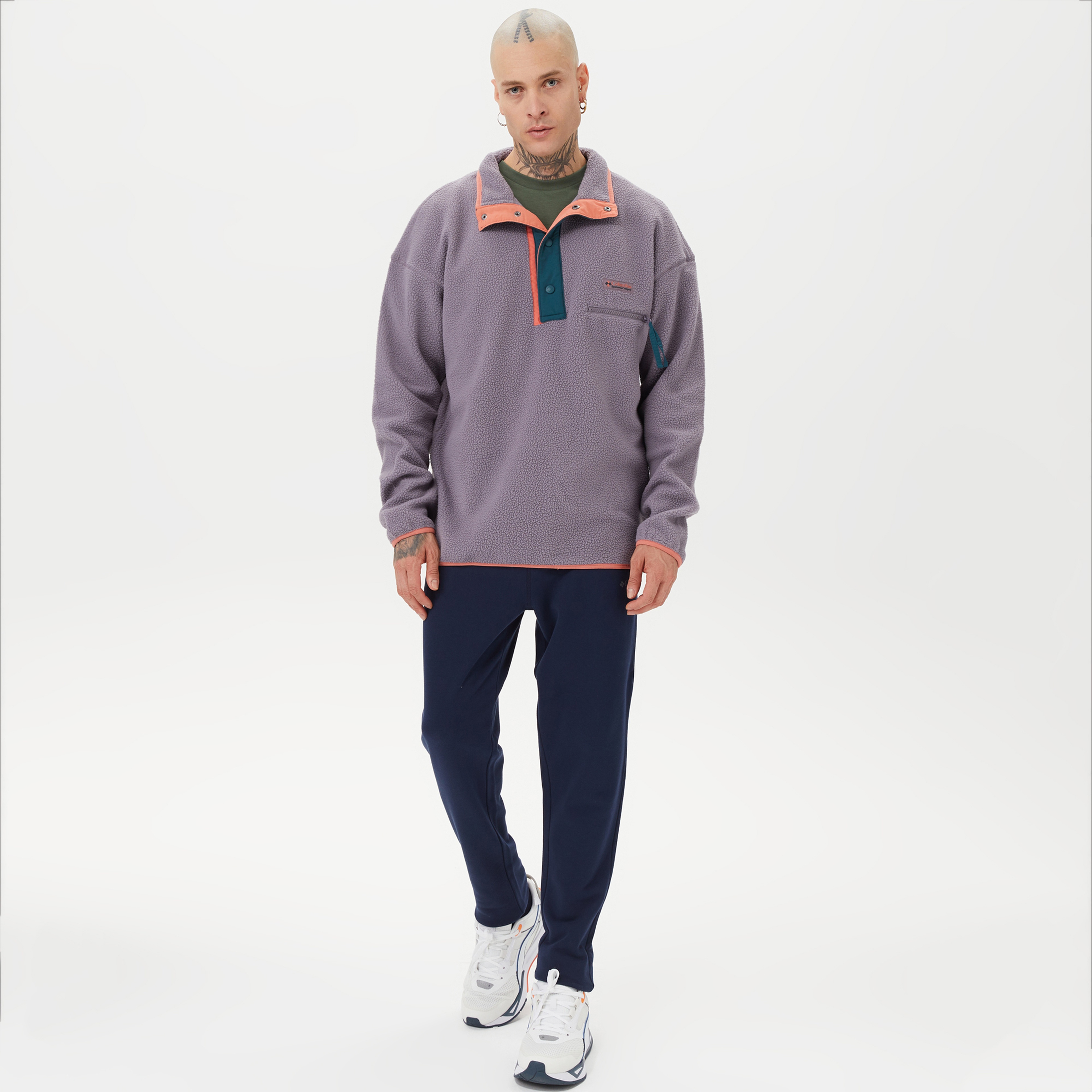 Columbia Helvetia Erkek Mor Polar Ceket