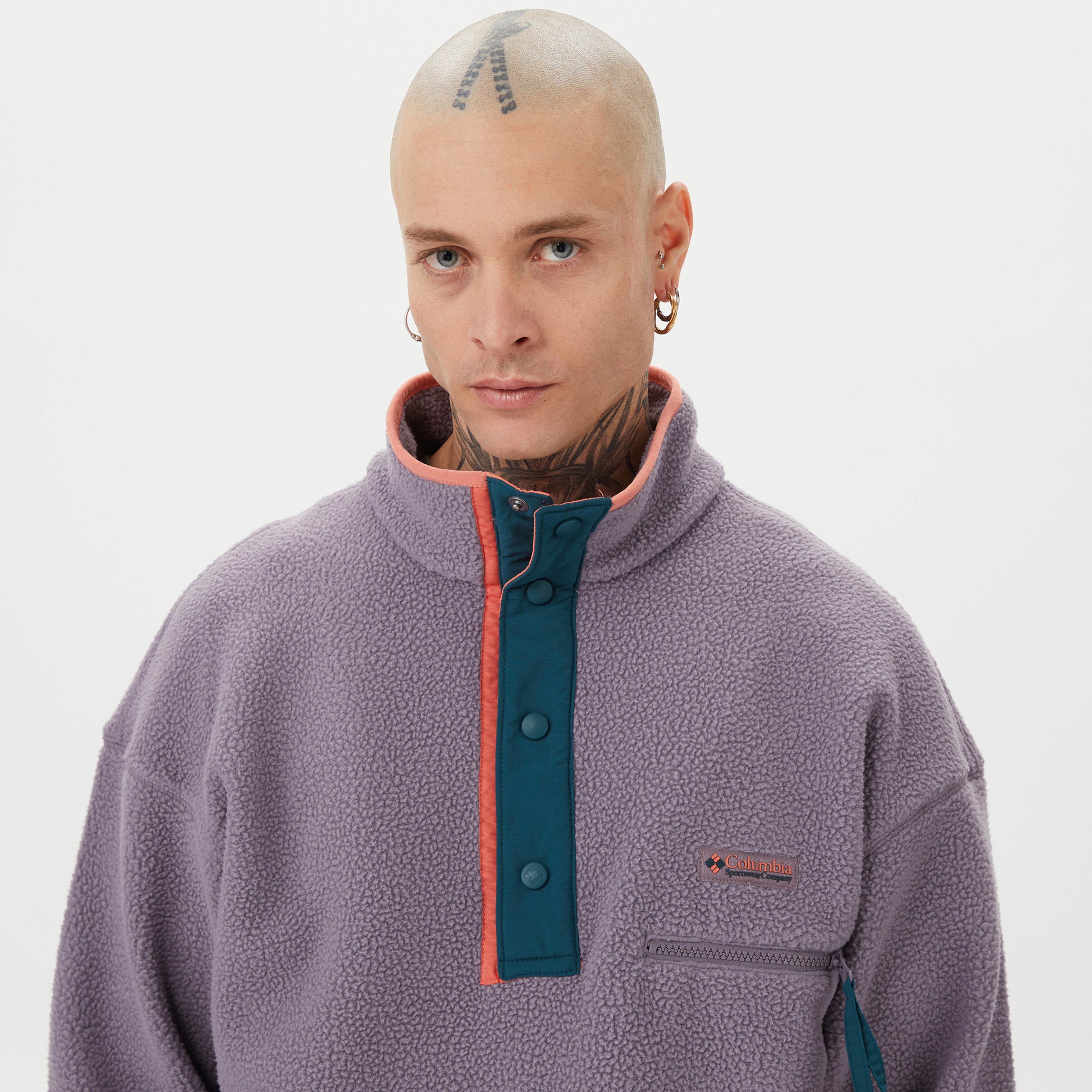 Columbia Helvetia Erkek Mor Polar Ceket