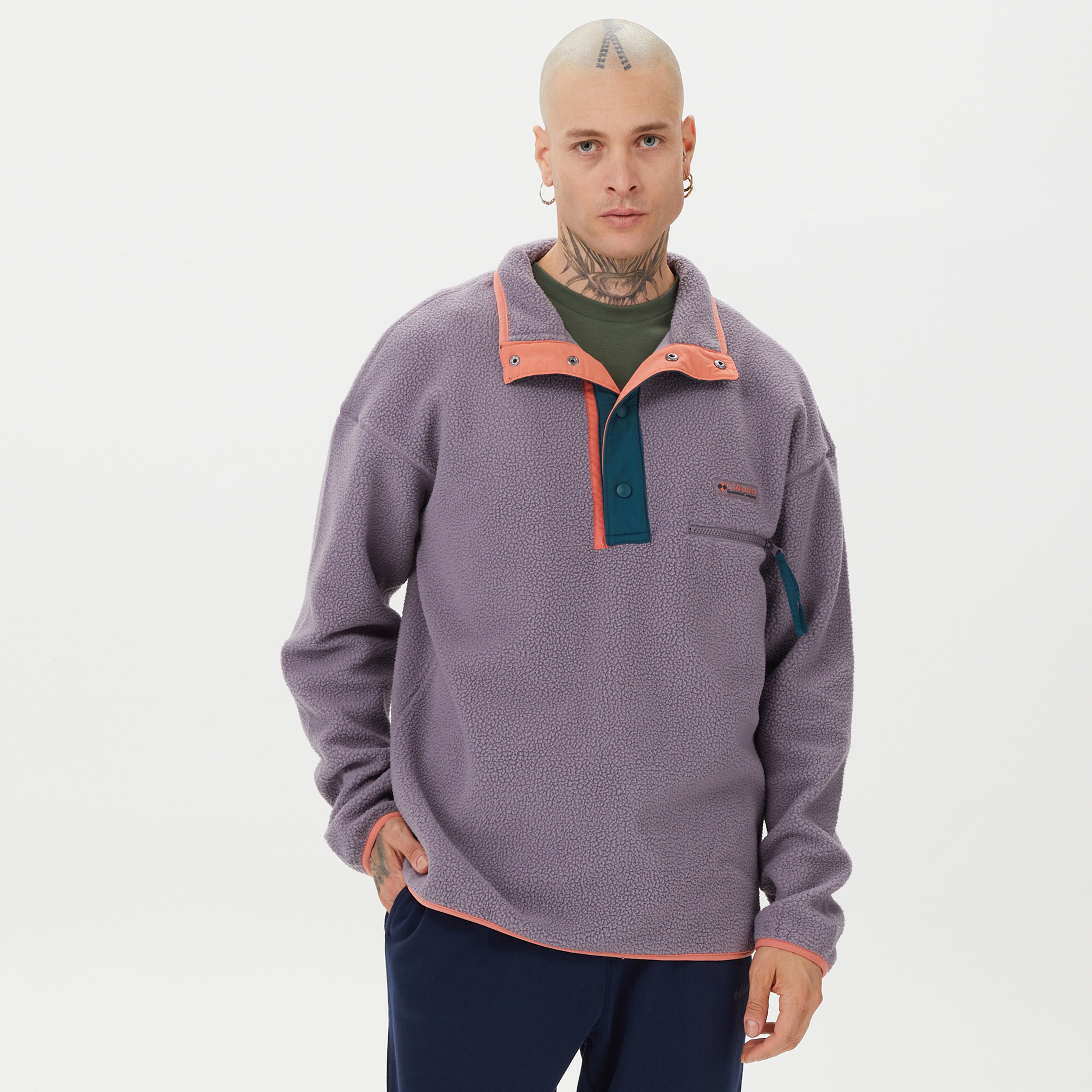 Columbia Helvetia Erkek Mor Polar Ceket