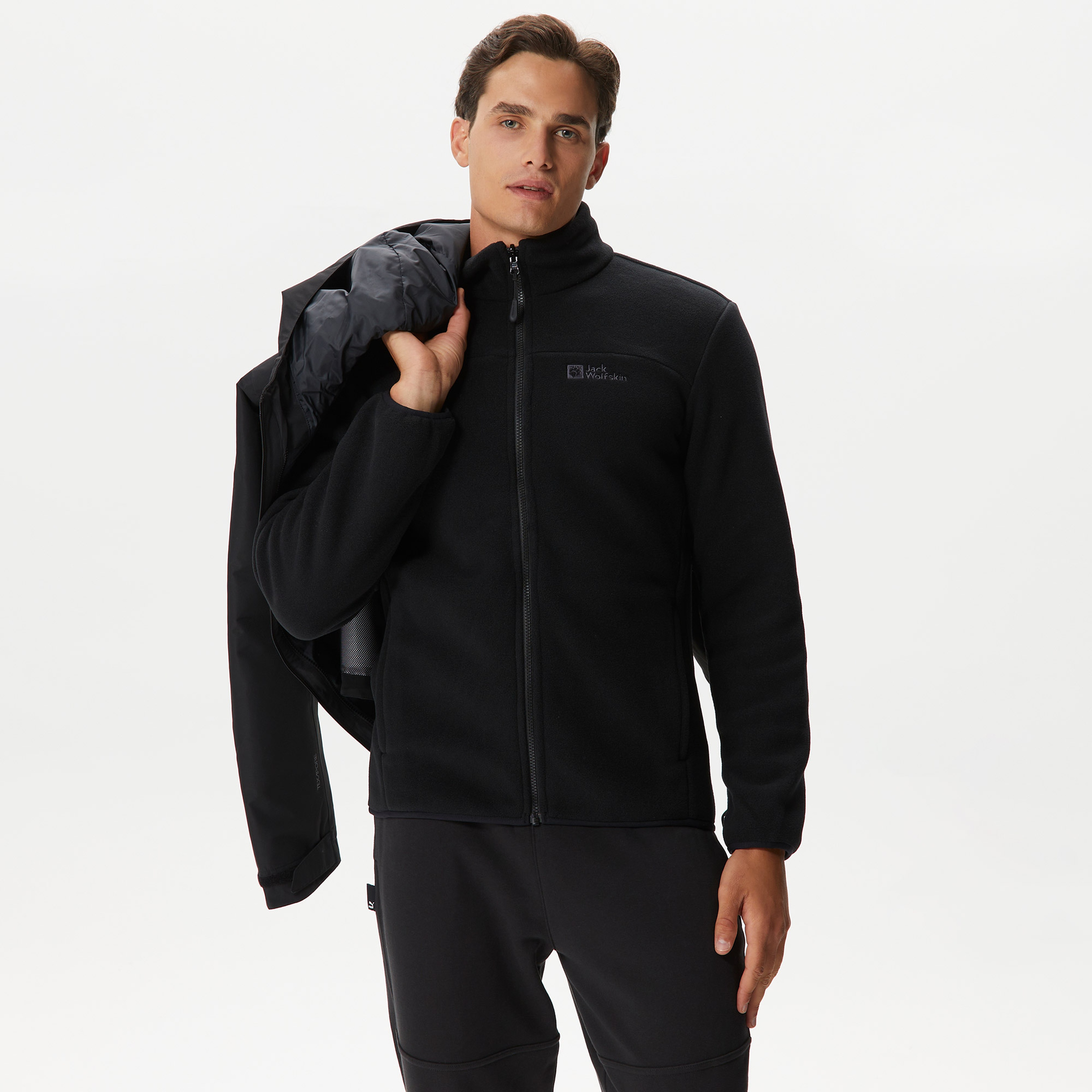 Jack Wolfskin Taubenberg 3In1 Erkek Siyah Mont