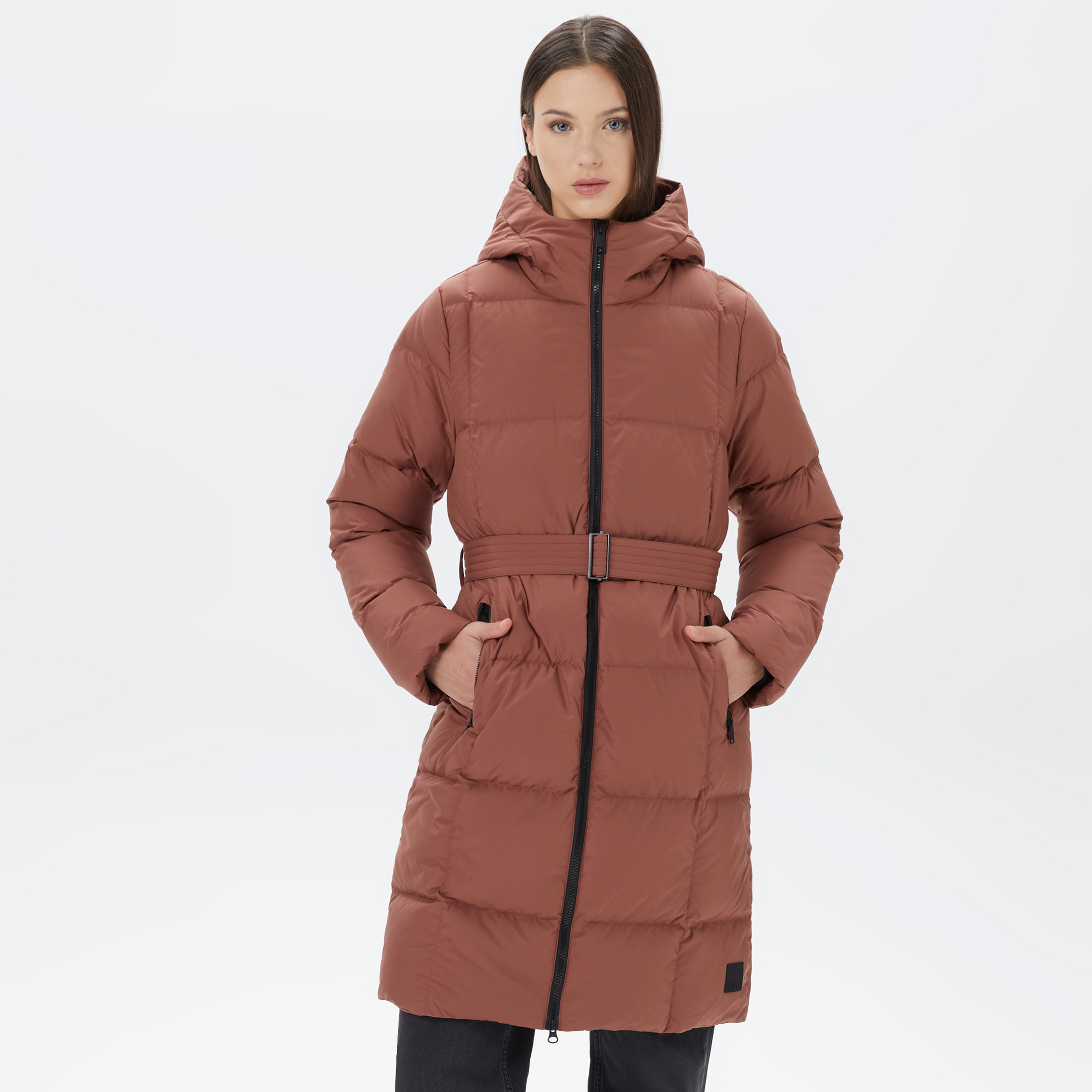Jack Wolfskin Frozen Lake Coat Kadın Kahverengi Mont