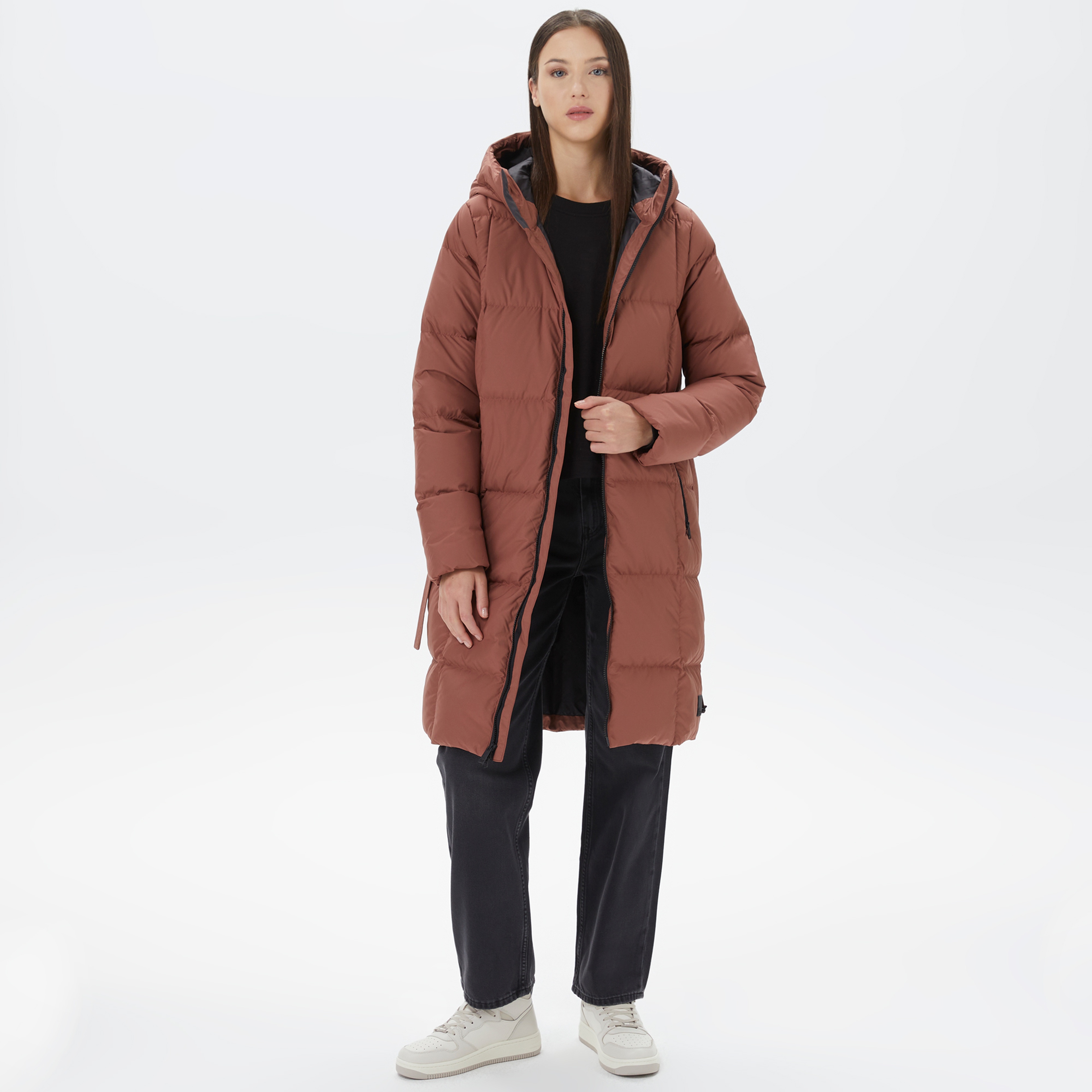 Jack Wolfskin Frozen Lake Coat Kadın Kahverengi Mont