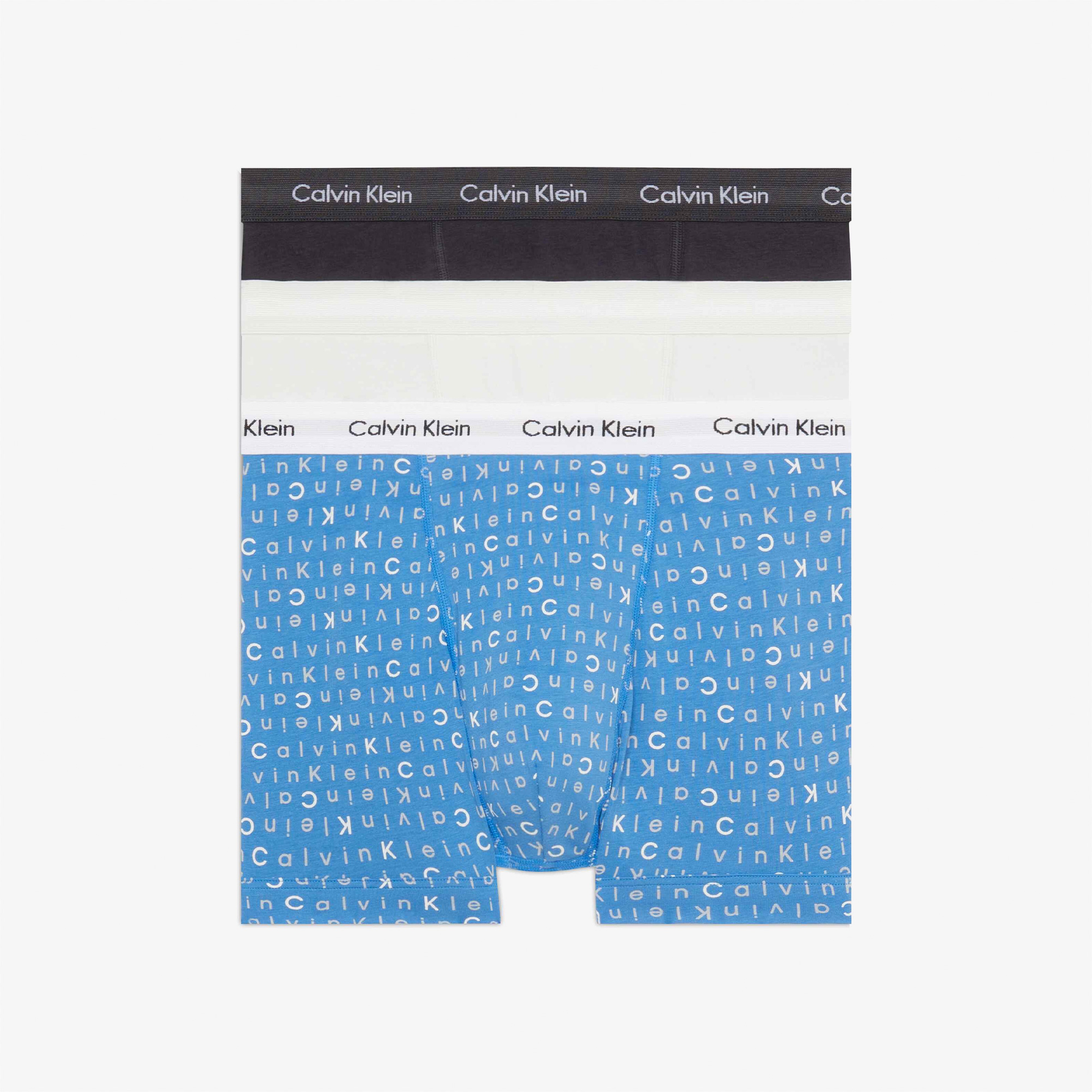 Calvin Klein Logolu Erkek Renkli 3'lü Boxer